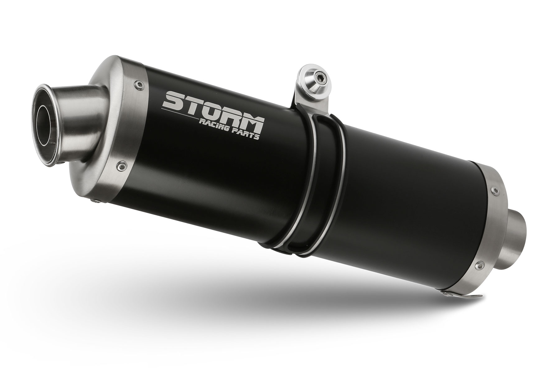 SUZUKI DL V-STROM 1000 Exhaust Storm Oval Black stainless steel S.042.LX2B