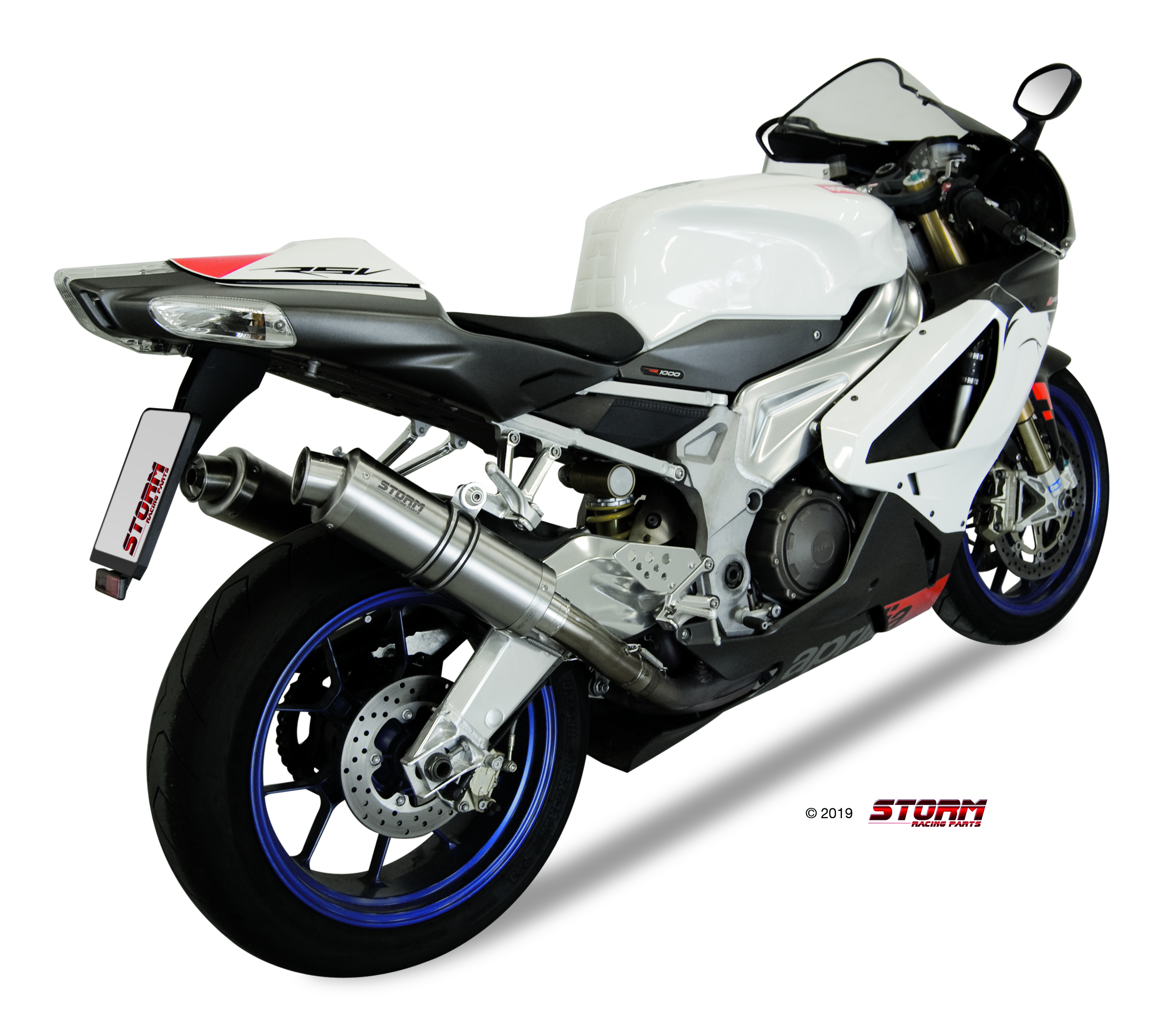 APRILIA RSV 1000 Exhaust Storm Gp Stainless steel A.004.LXS