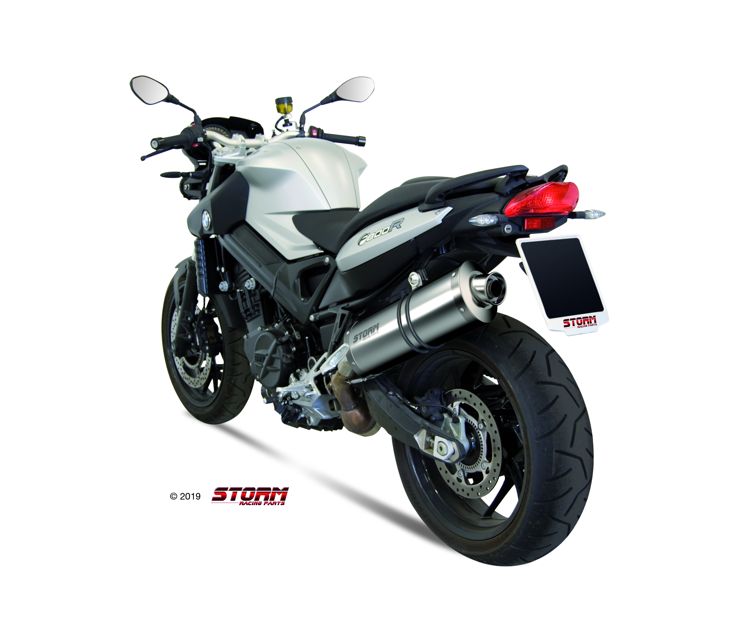 BMW F 800 R / GT Exhaust Storm Oval Stainless steel B.008.LX2