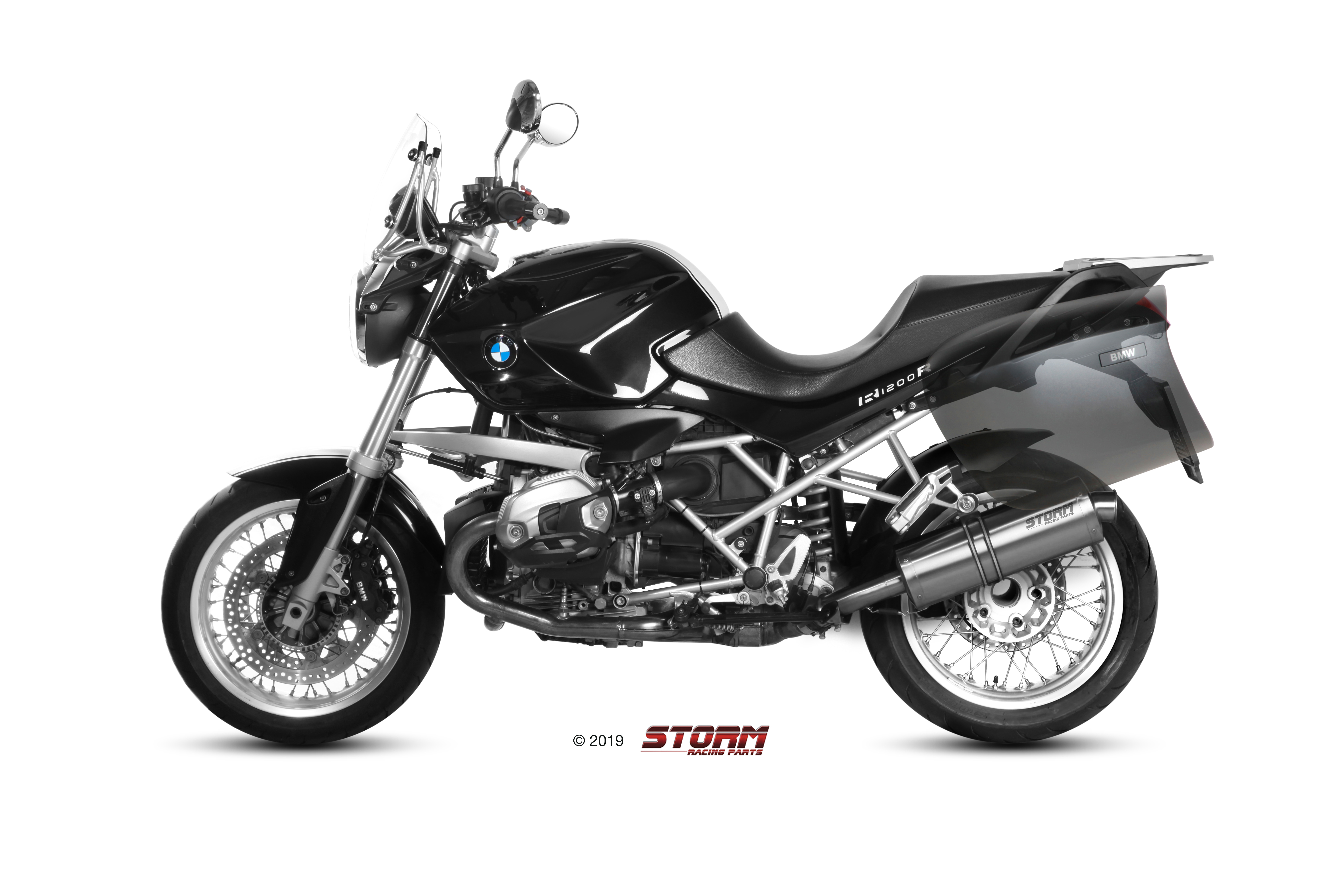 BMW R 1200 R Exhaust Storm Oval Stainless steel B.028.LX2