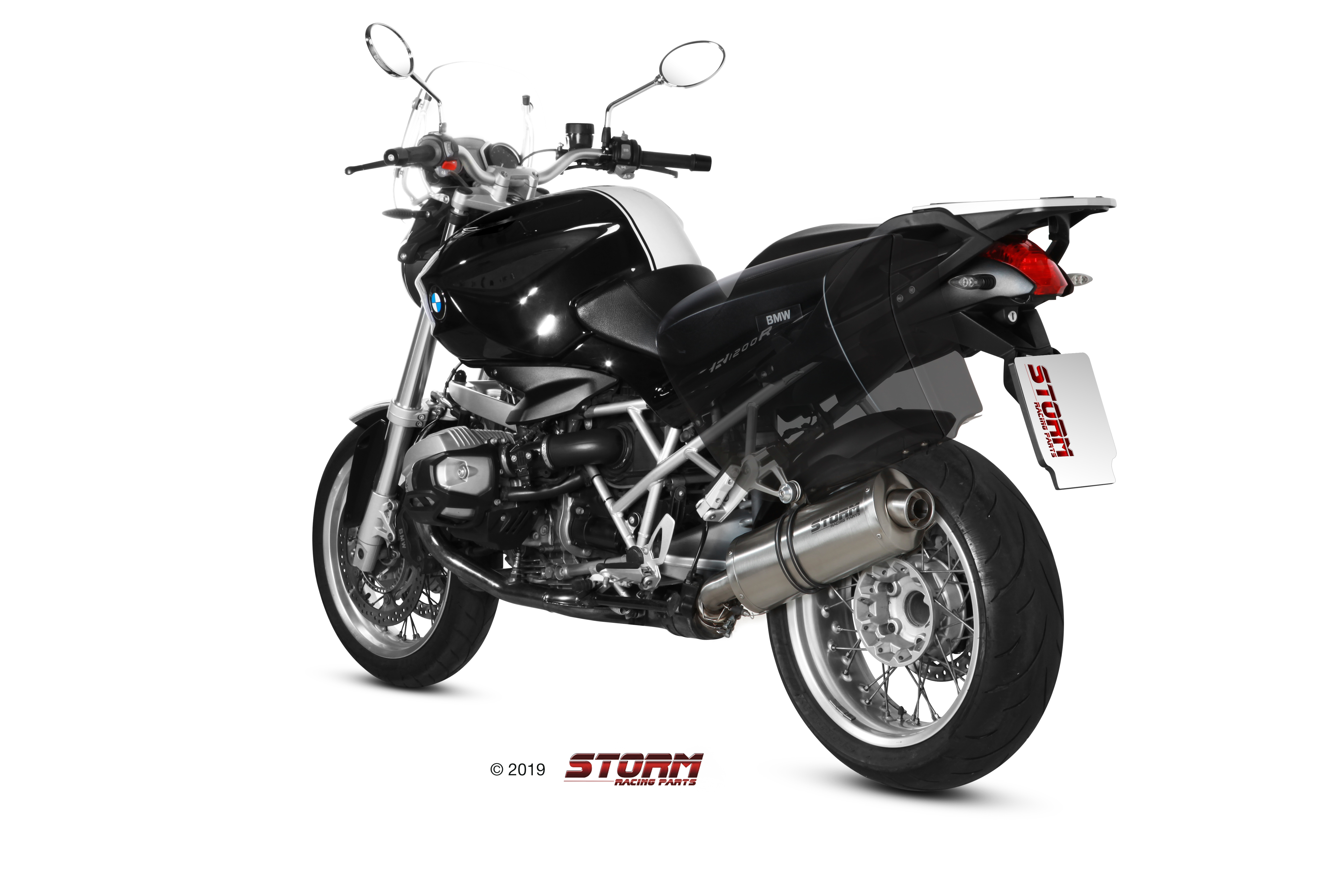 BMW R 1200 R Exhaust Storm Oval Stainless steel B.028.LX2