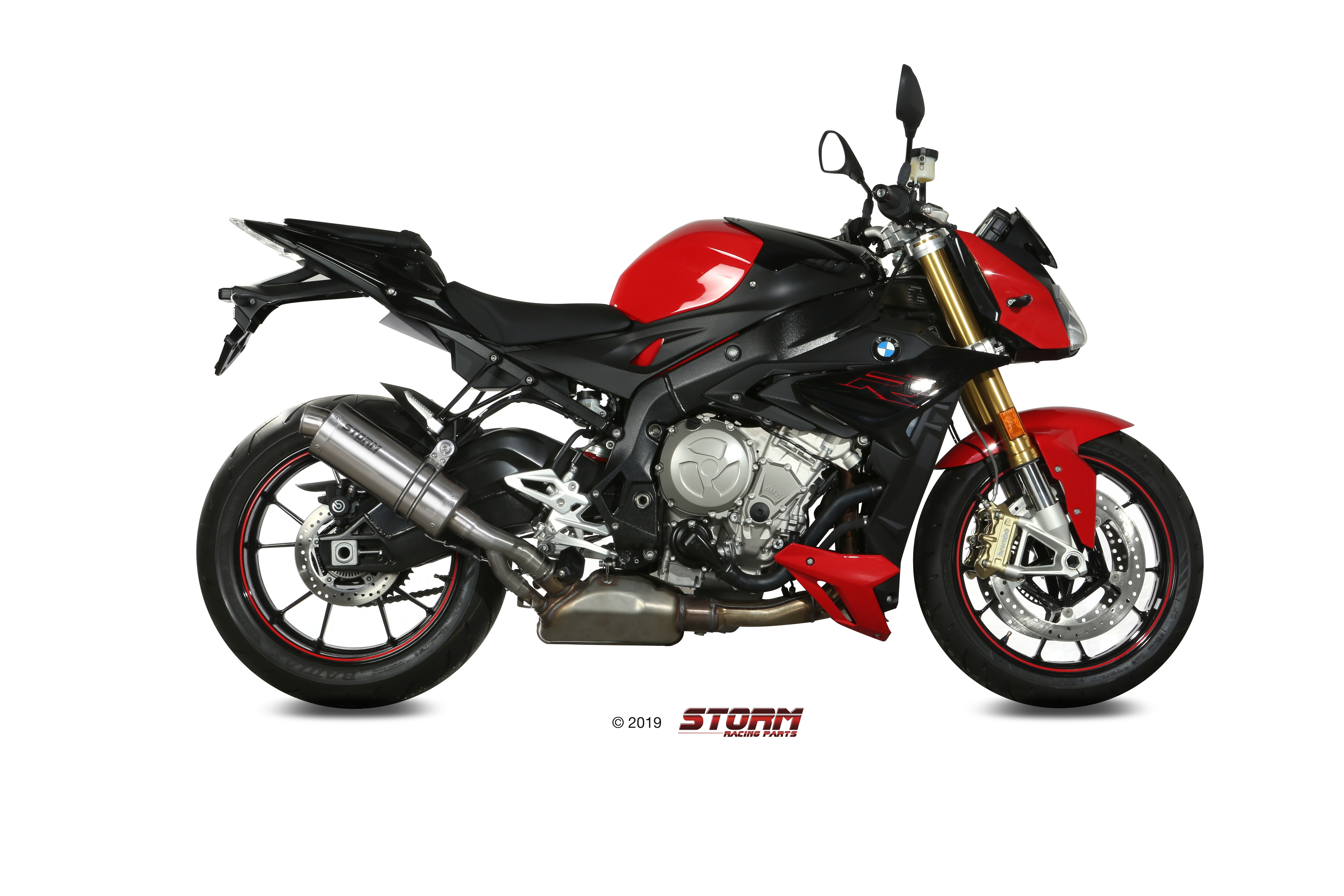 BMW S 1000 R Exhaust Storm Oval Stainless steel B.030.LX1
