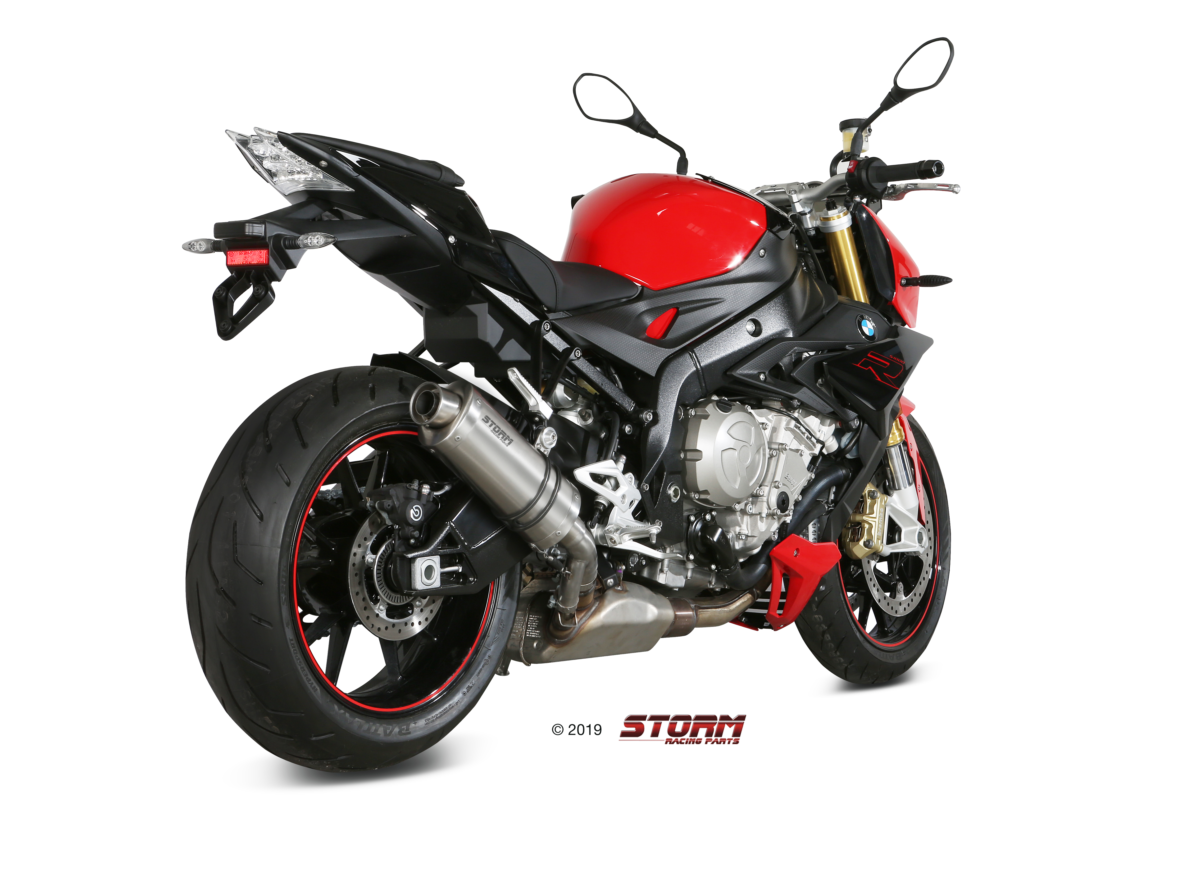 BMW S 1000 R Exhaust Storm Oval Stainless steel B.030.LX1