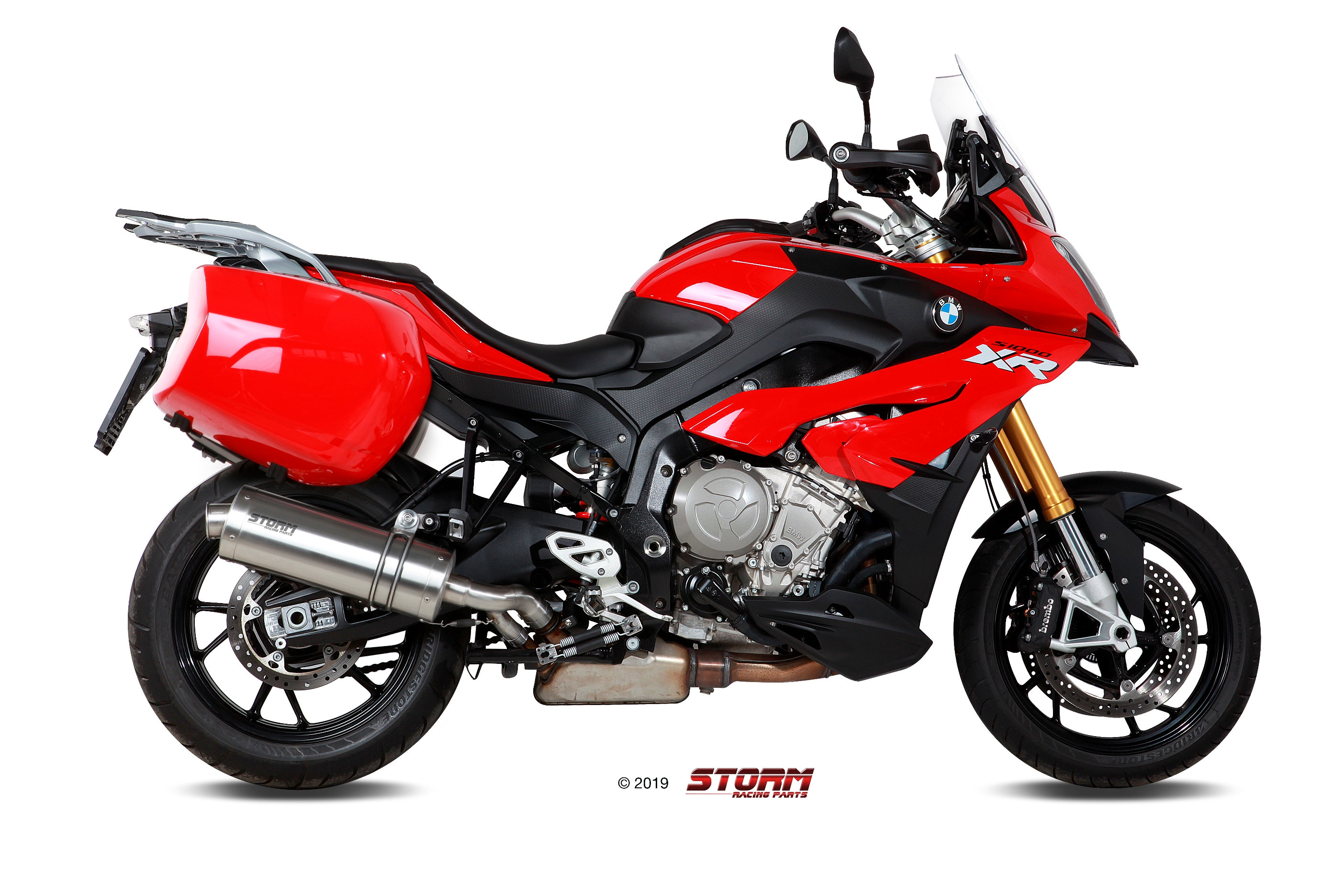 BMW S 1000 XR Exhaust Storm Oval Stainless steel B.025.LX2