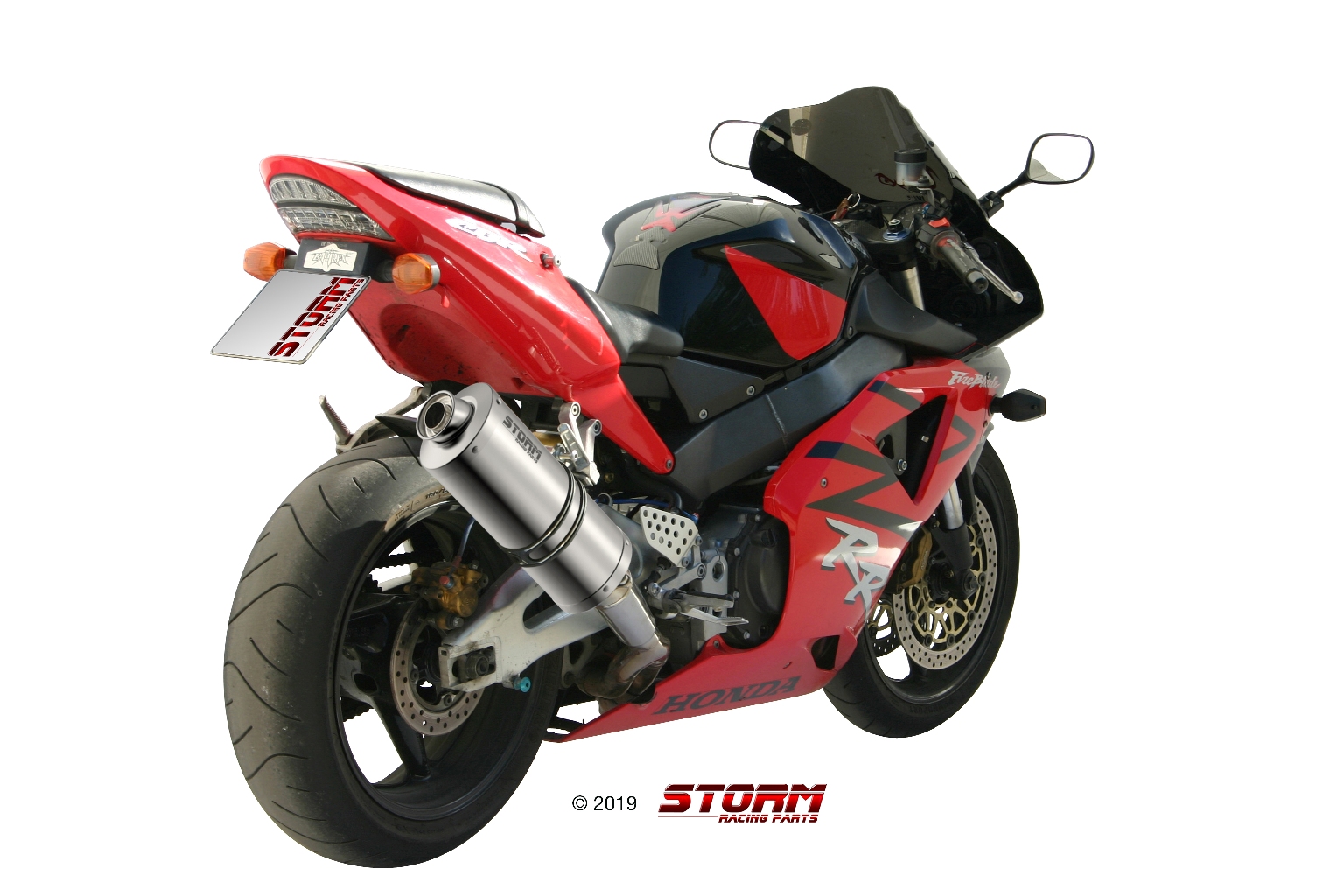 74.H.004.LX2 Exhaust Storm by Mivv Muffler Oval Steel for Cbr 900 Rr 1993 93