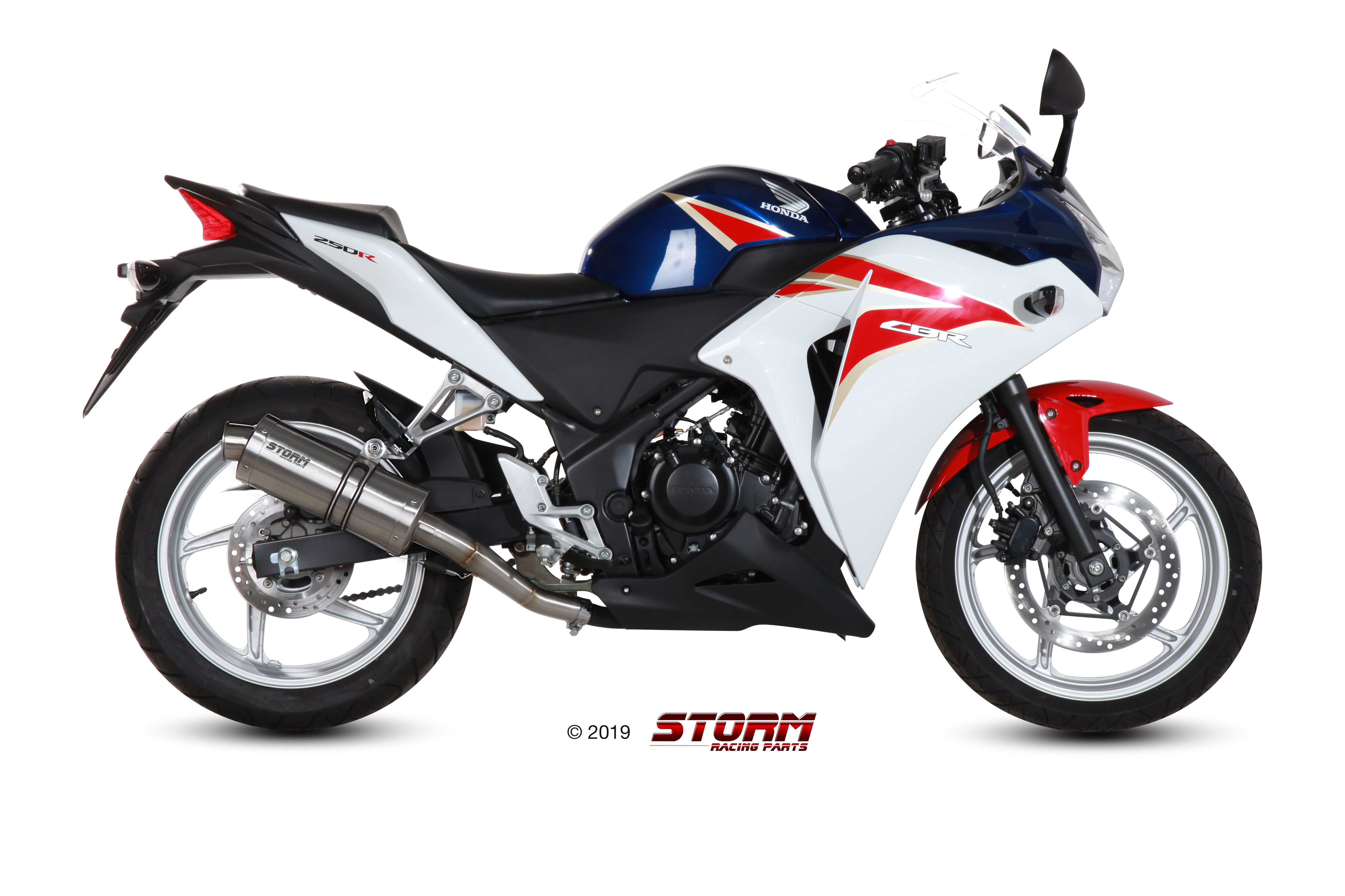 HONDA CBR 250 R Exhaust Storm Oval Stainless steel H.047.LX1