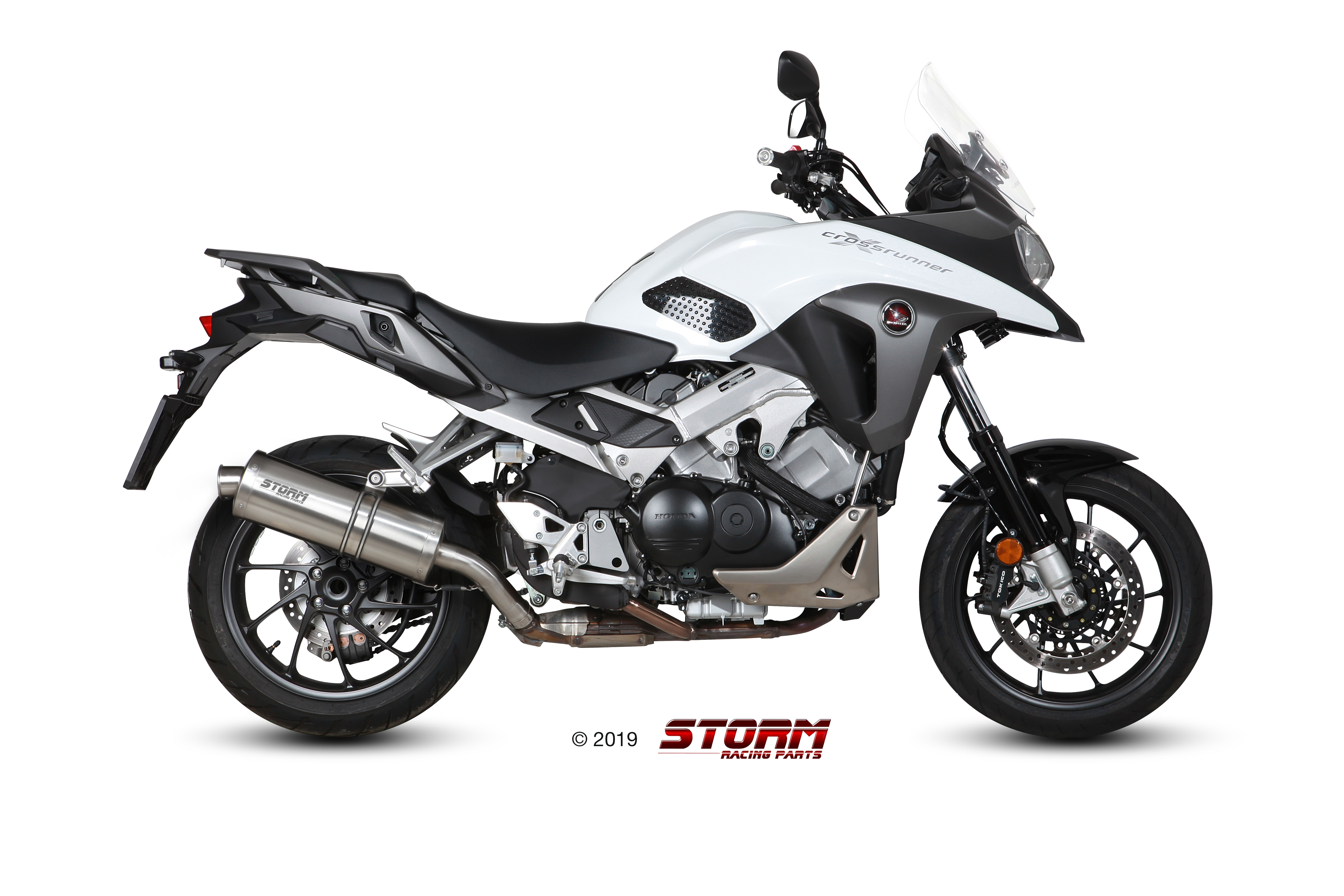Scarico HONDA CROSSRUNNER Storm Oval Inox H.058.LX2