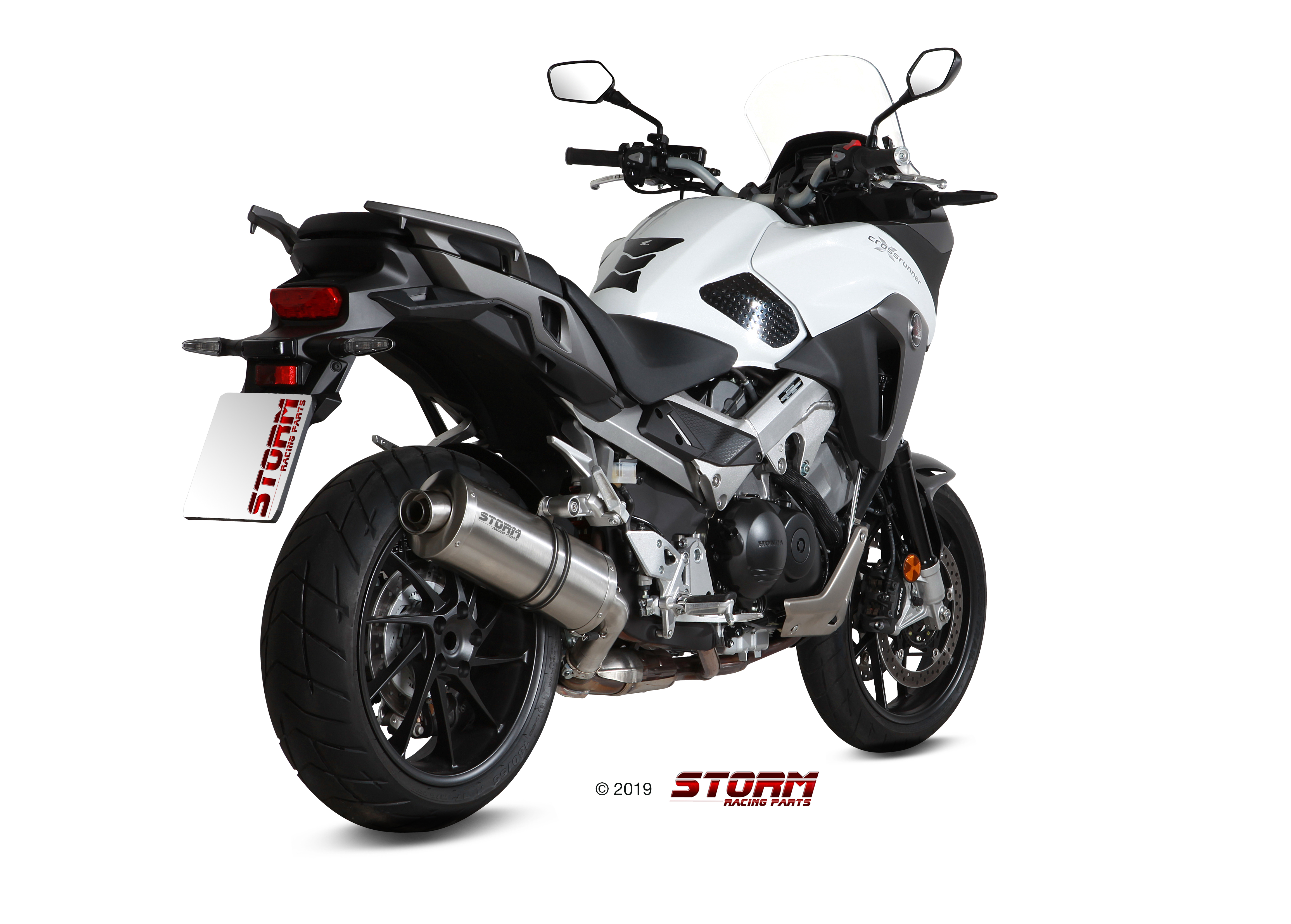 Scarico HONDA CROSSRUNNER Storm Oval Inox H.058.LX2