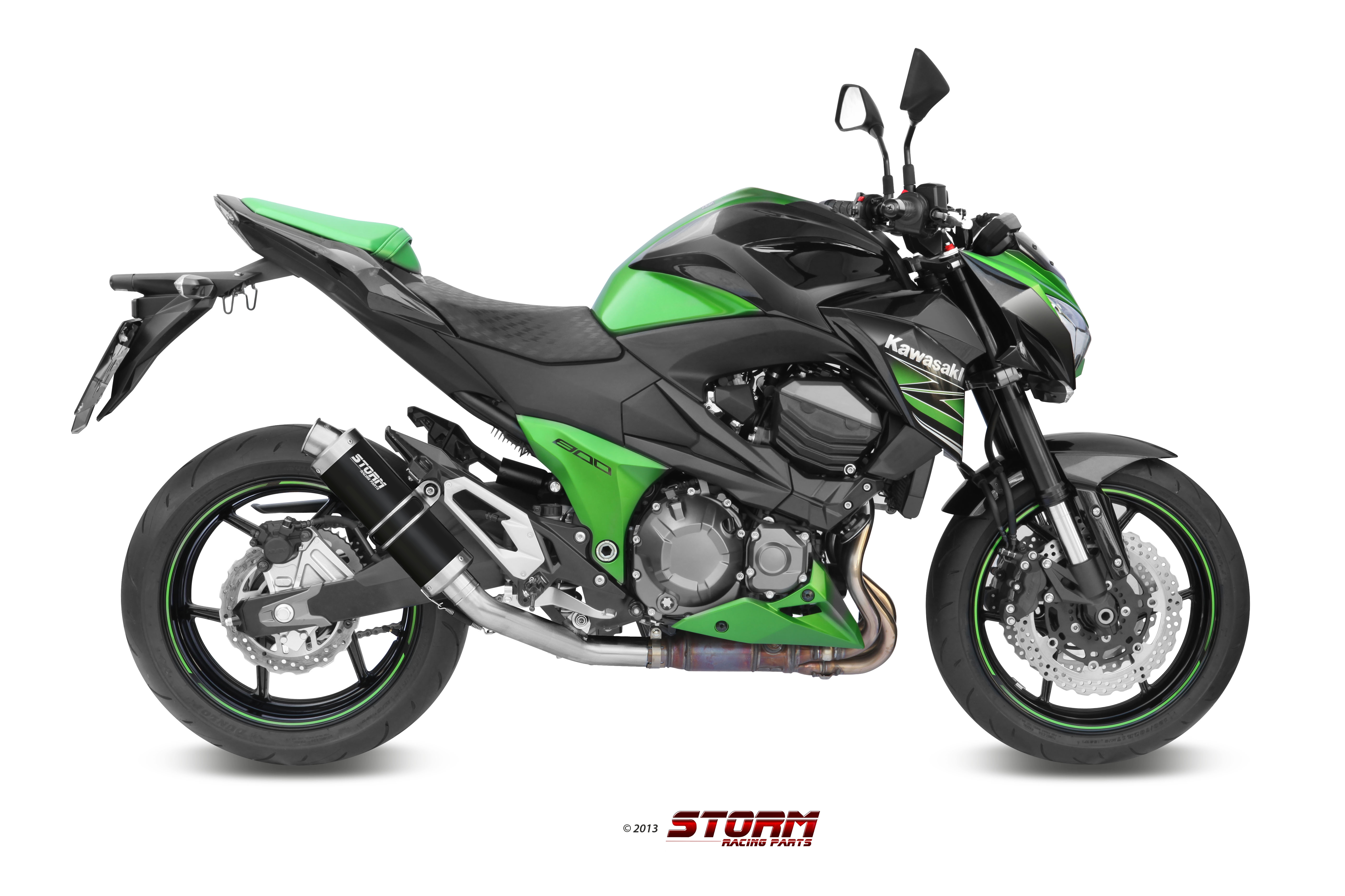 Scarico KAWASAKI Z 800 Storm Gp Inox Nero K.032.LXSB