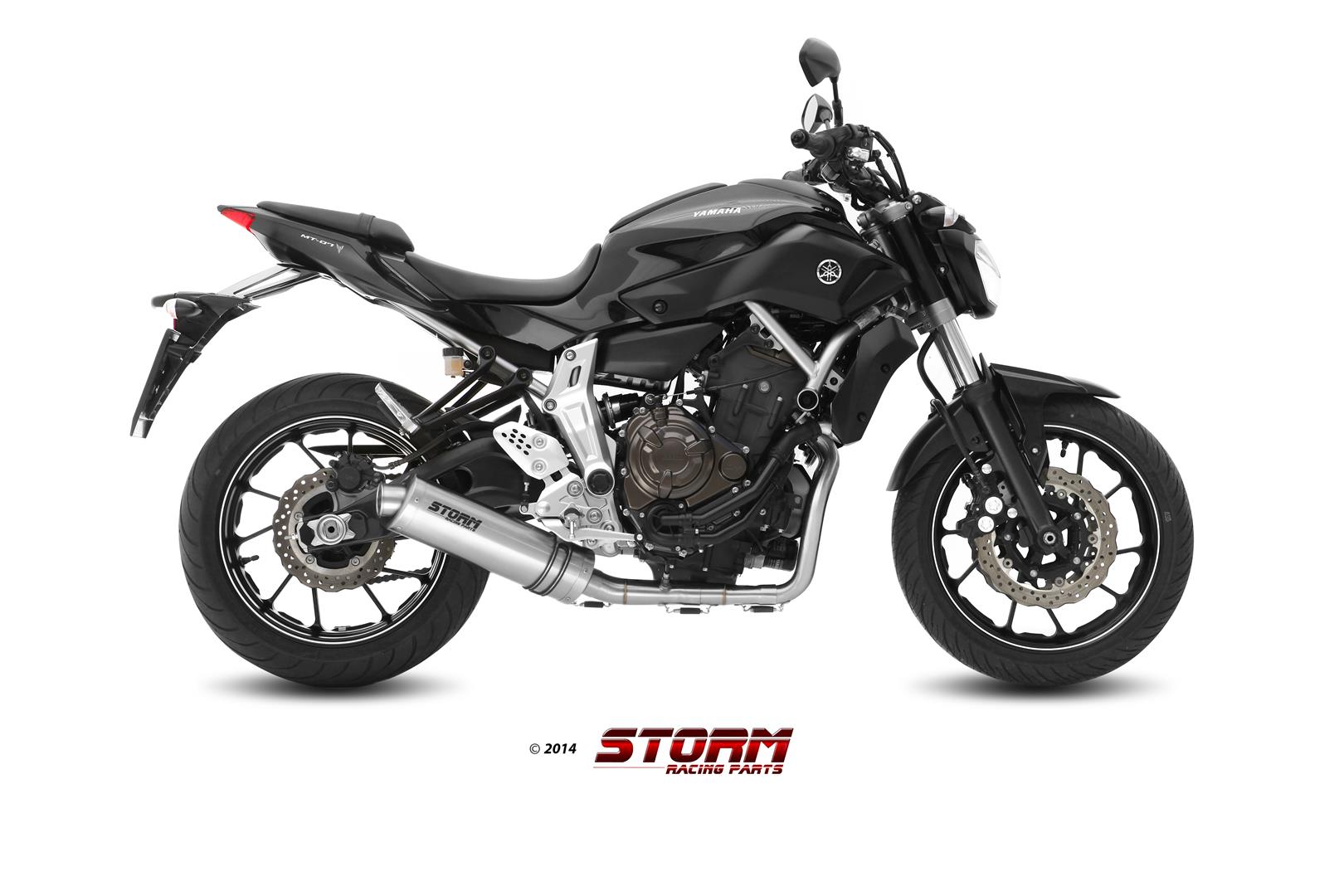 YAMAHA MT-07 Exhaust Storm Oval Stainless steel Y.044.LX1