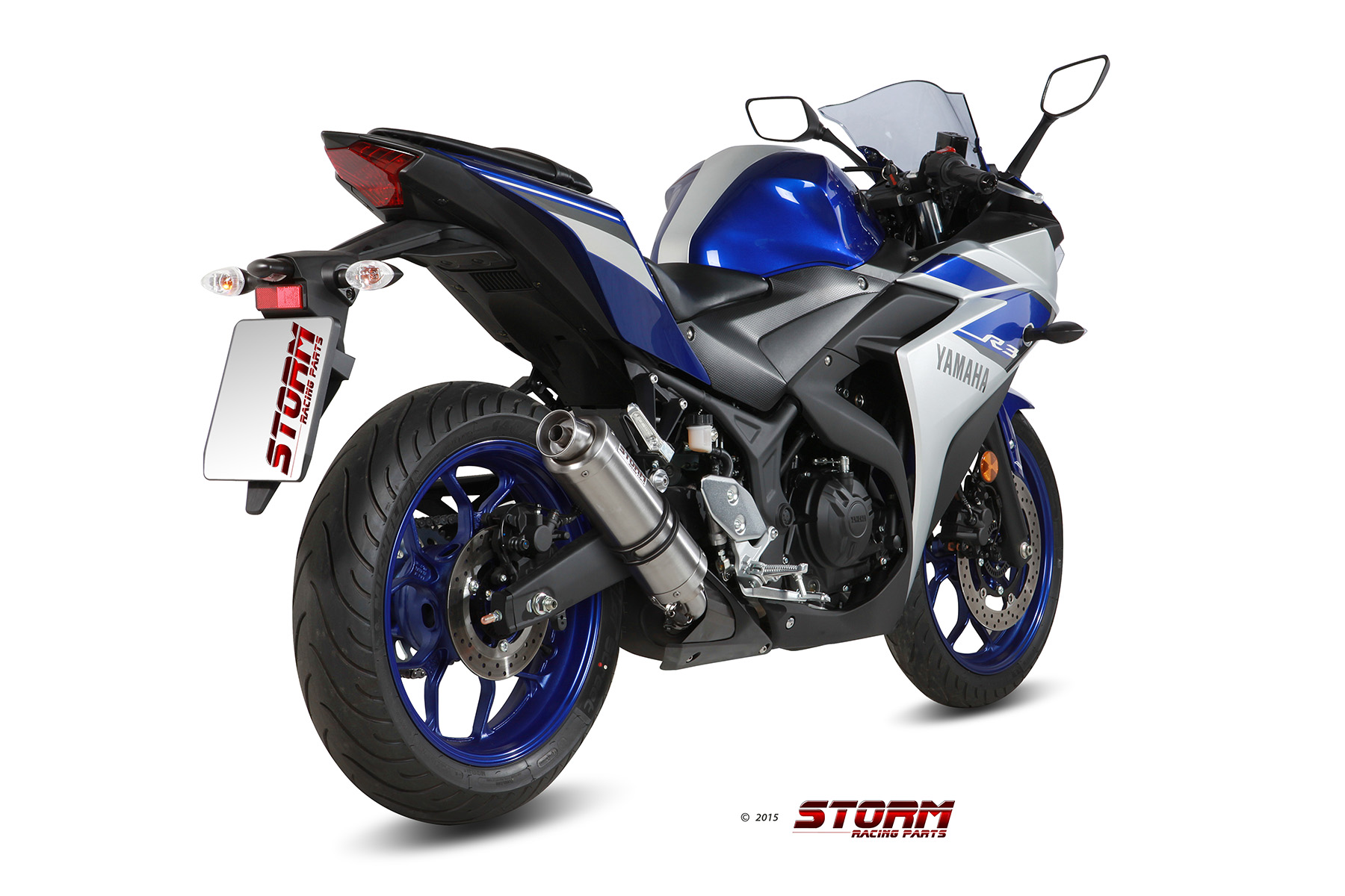 YAMAHA YZF R3 Exhaust Storm Gp Stainless steel Y.048.LXS