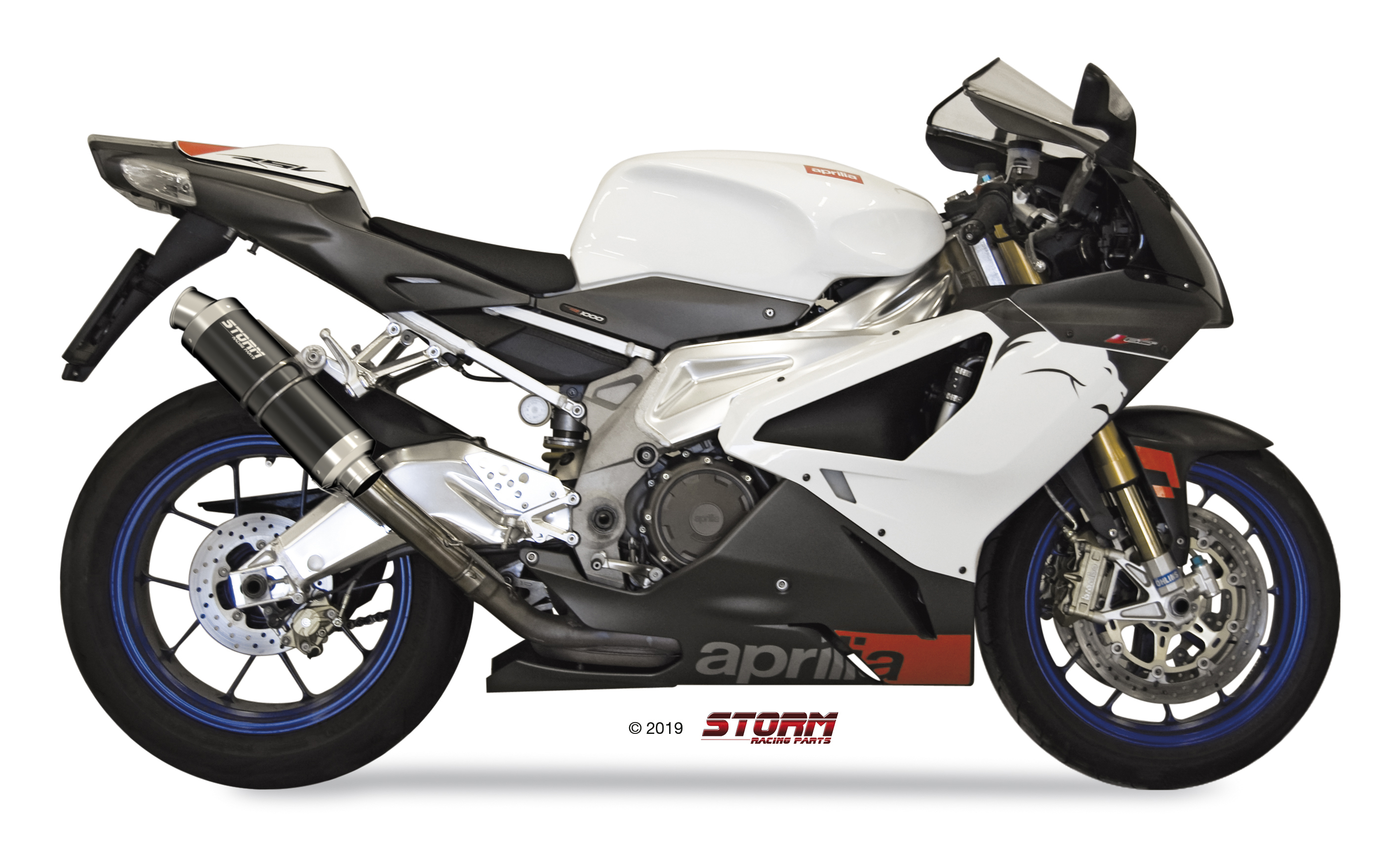 Scarico APRILIA RSV 1000 Storm Gp Inox Nero A.004.LXSB