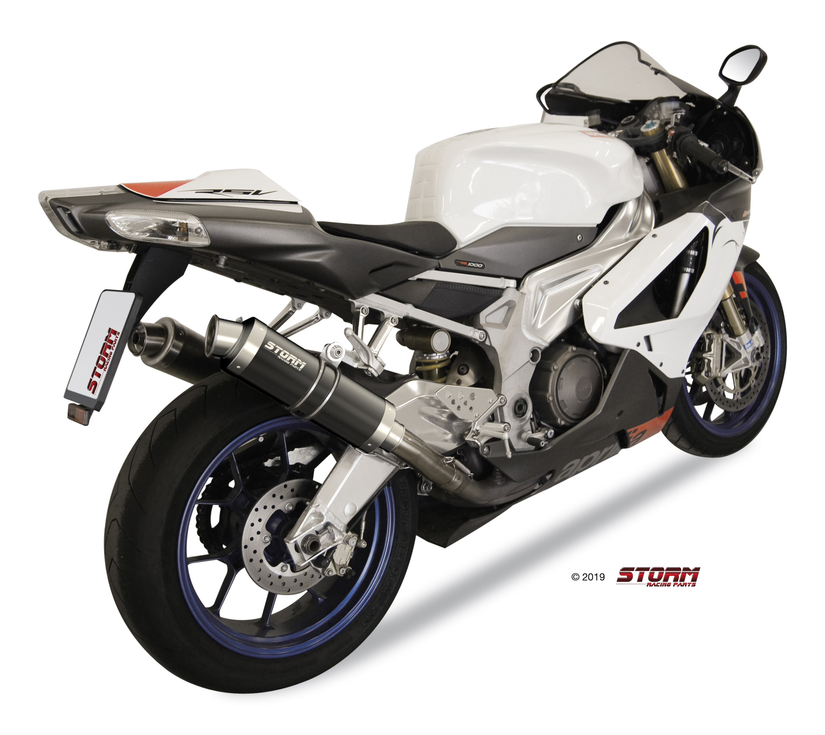 Scarico APRILIA RSV 1000 Storm Gp Inox negro A.004.LXSB