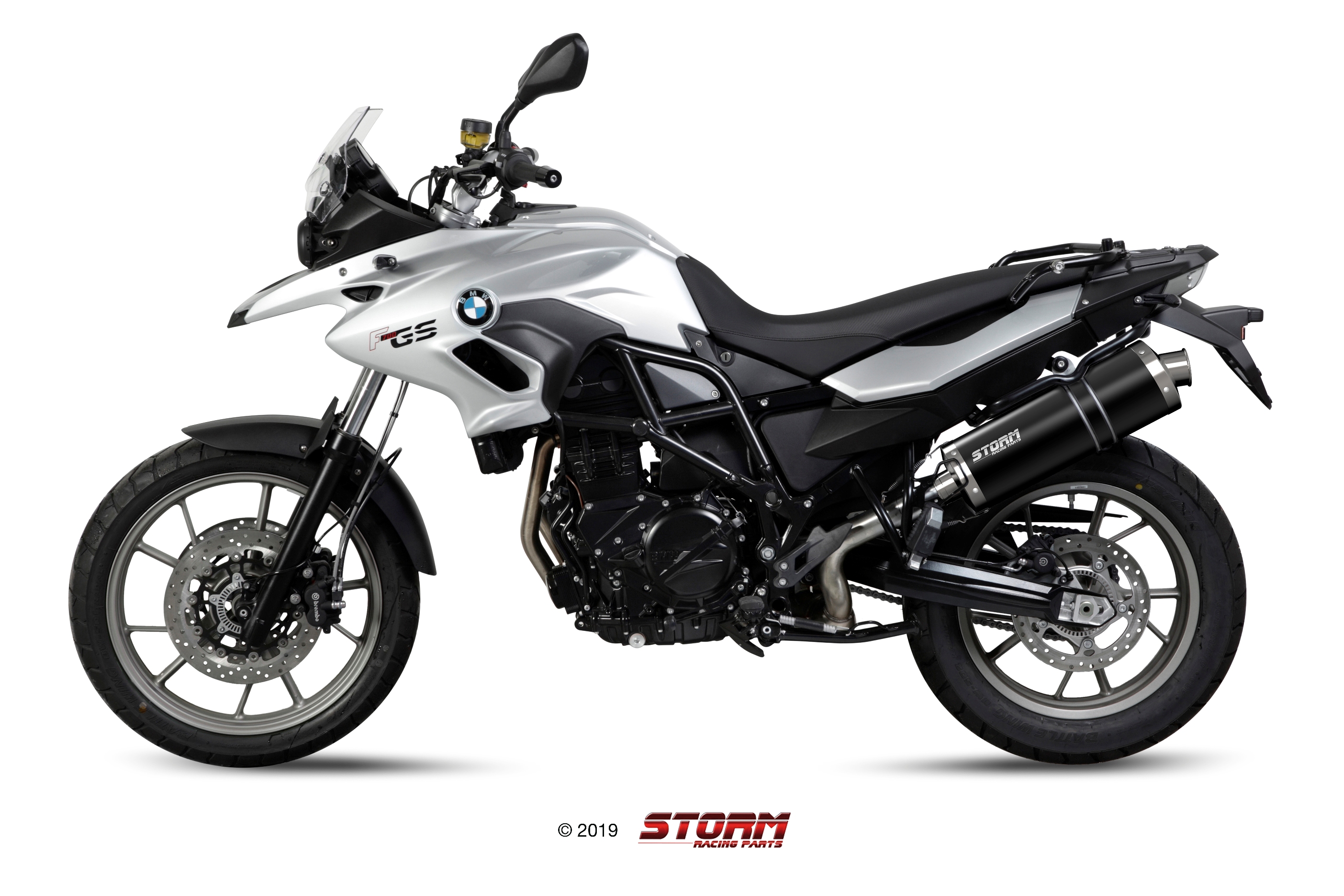 Scarico BMW F 700 GS Storm Oval Inox negro B.014.LX2B