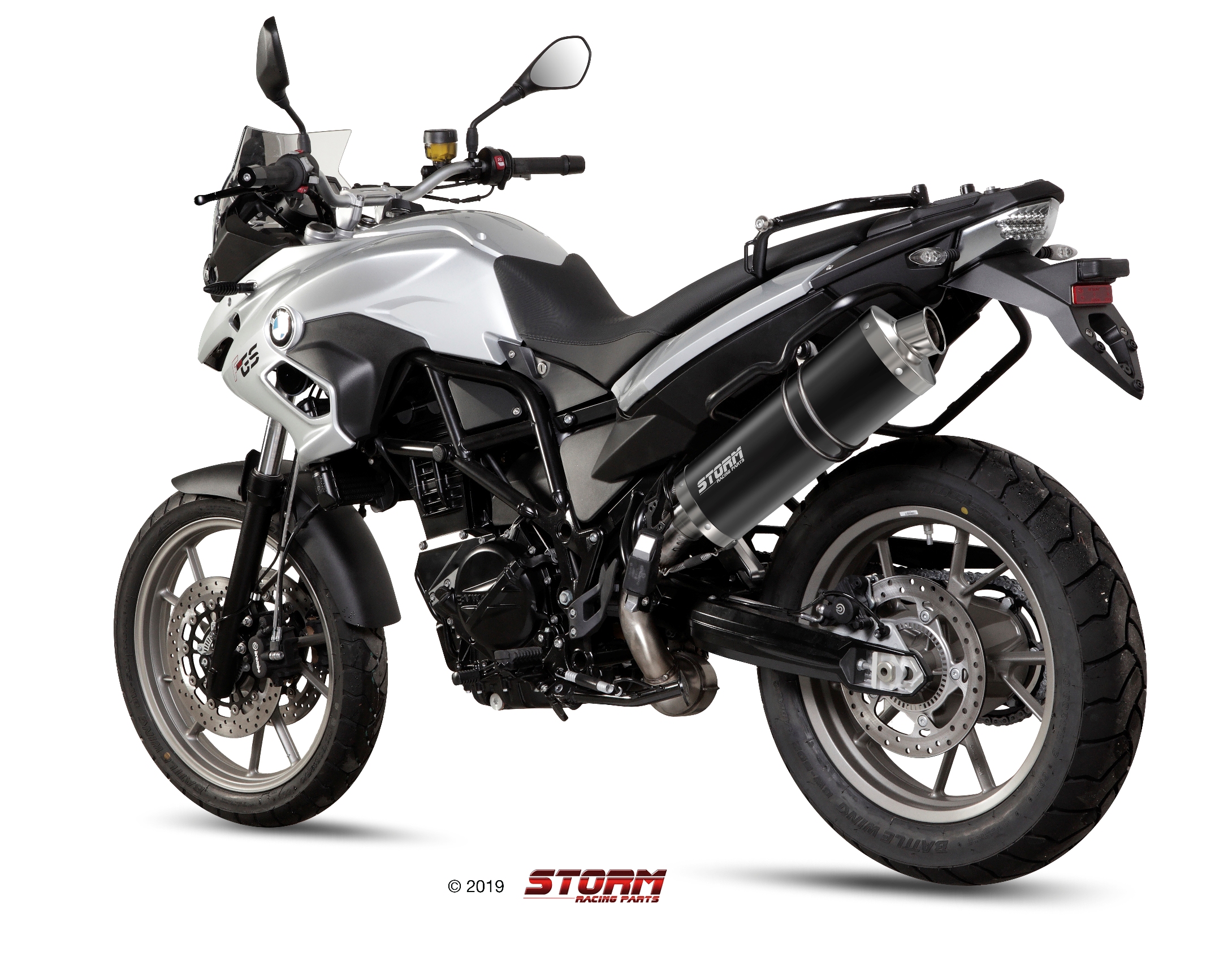 Scarico BMW F 700 GS Storm Oval Inox Nero B.014.LX2B