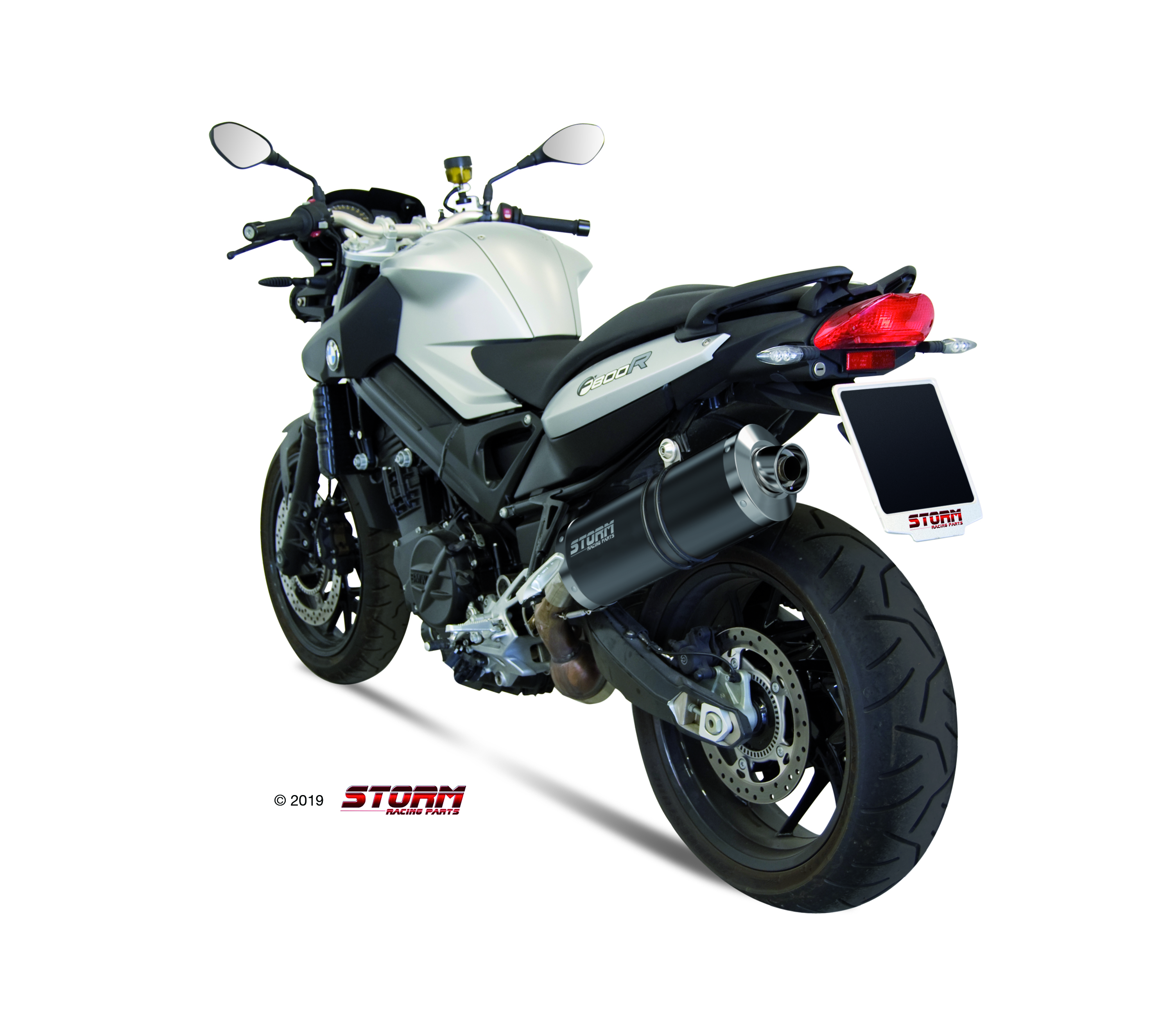 Scarico BMW F 800 R / GT Storm Oval Inox Nero B.008.LX2B