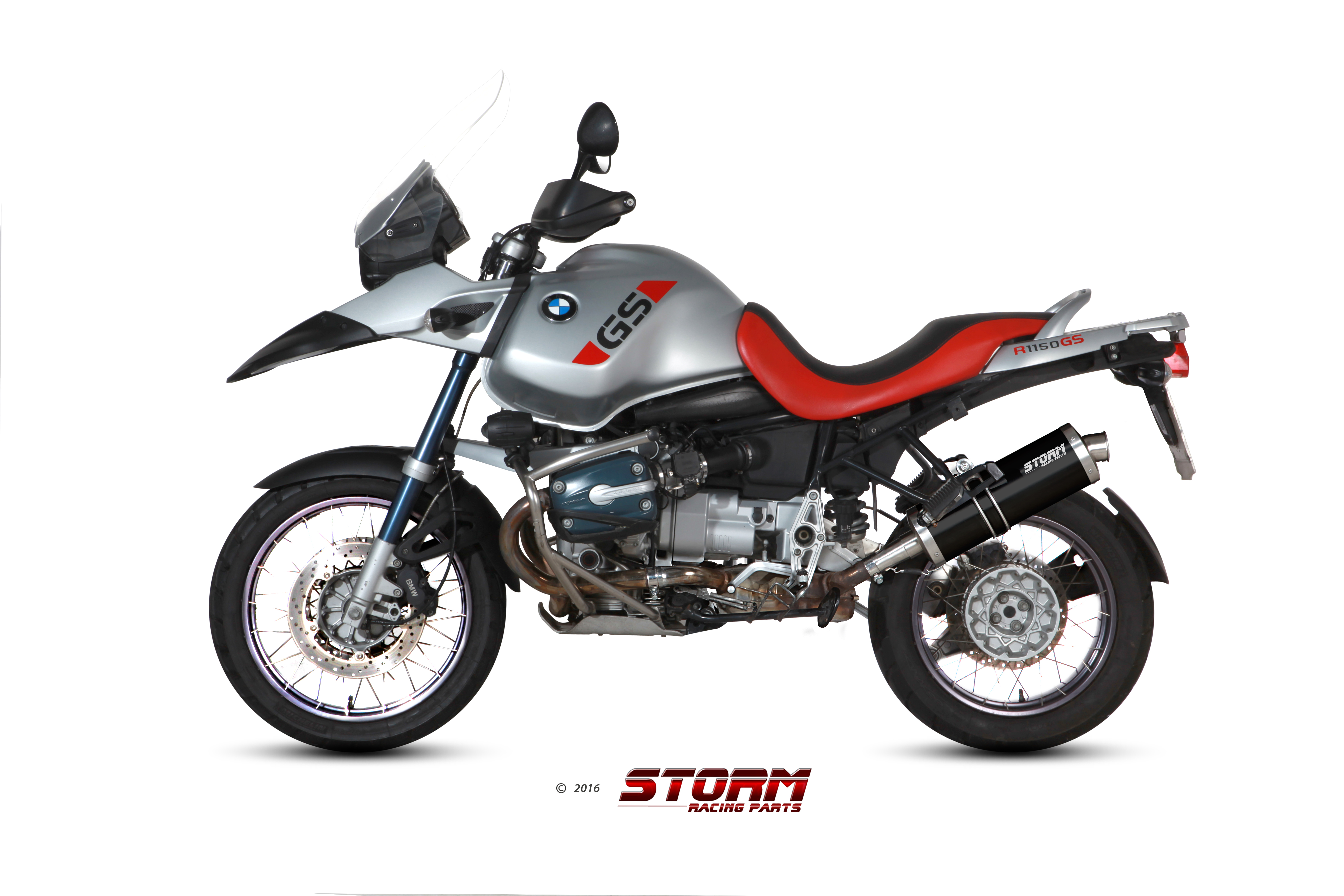 BMW R 1150 GS / ADVENTURE Exhaust Storm Oval Black stainless steel B.015.LX2B