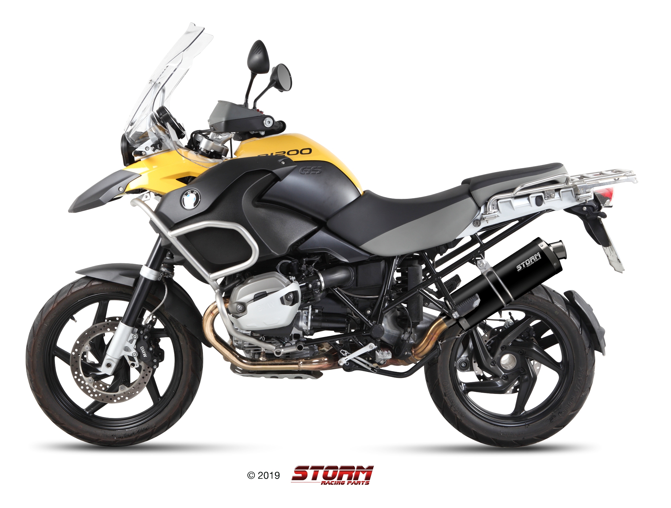 Scarico BMW R 1200 GS / ADVENTURE Storm Oval Inox Nero B.012.LX2B