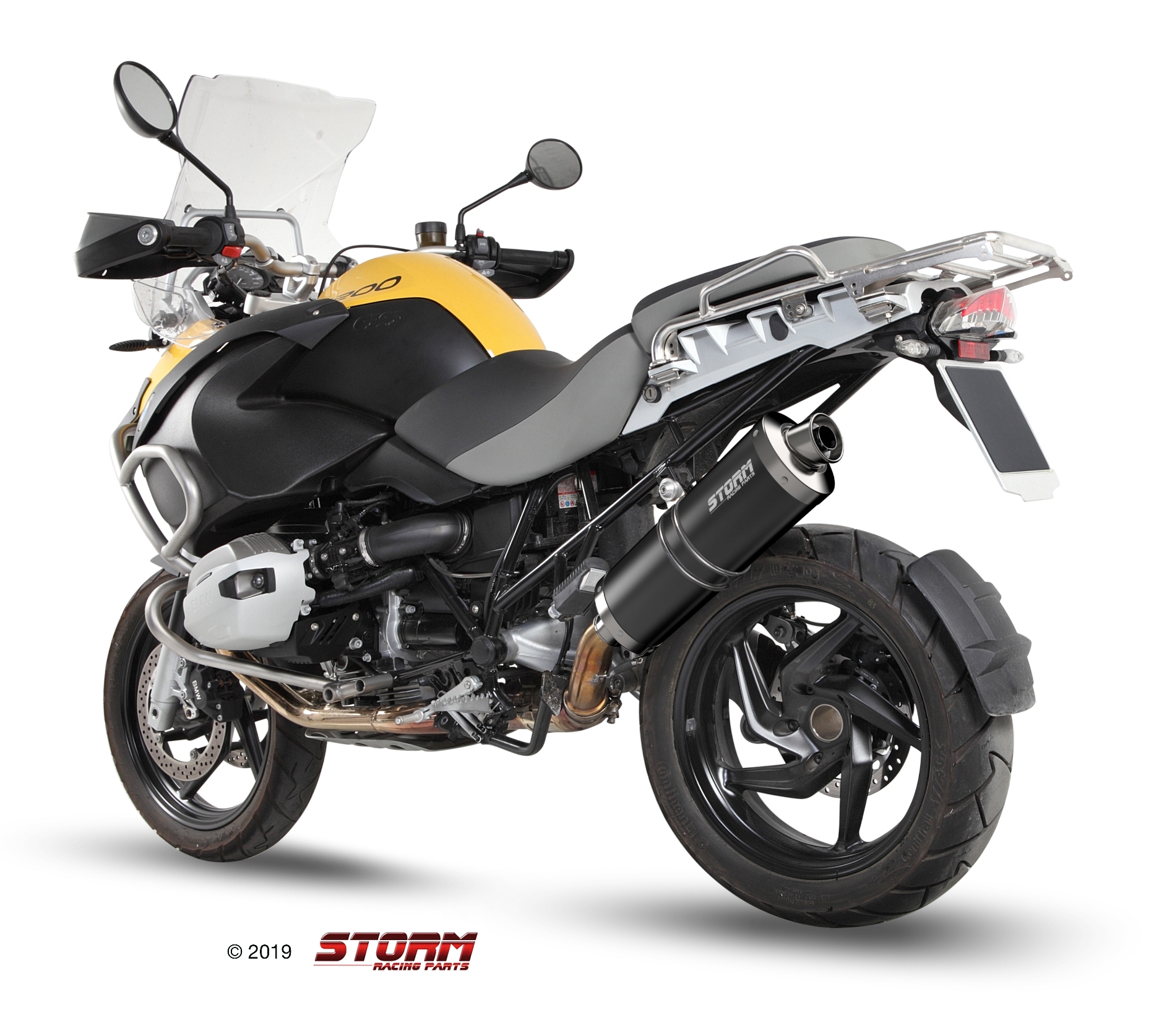 Scarico BMW R 1200 GS / ADVENTURE Storm Oval Inox negro B.012.LX2B