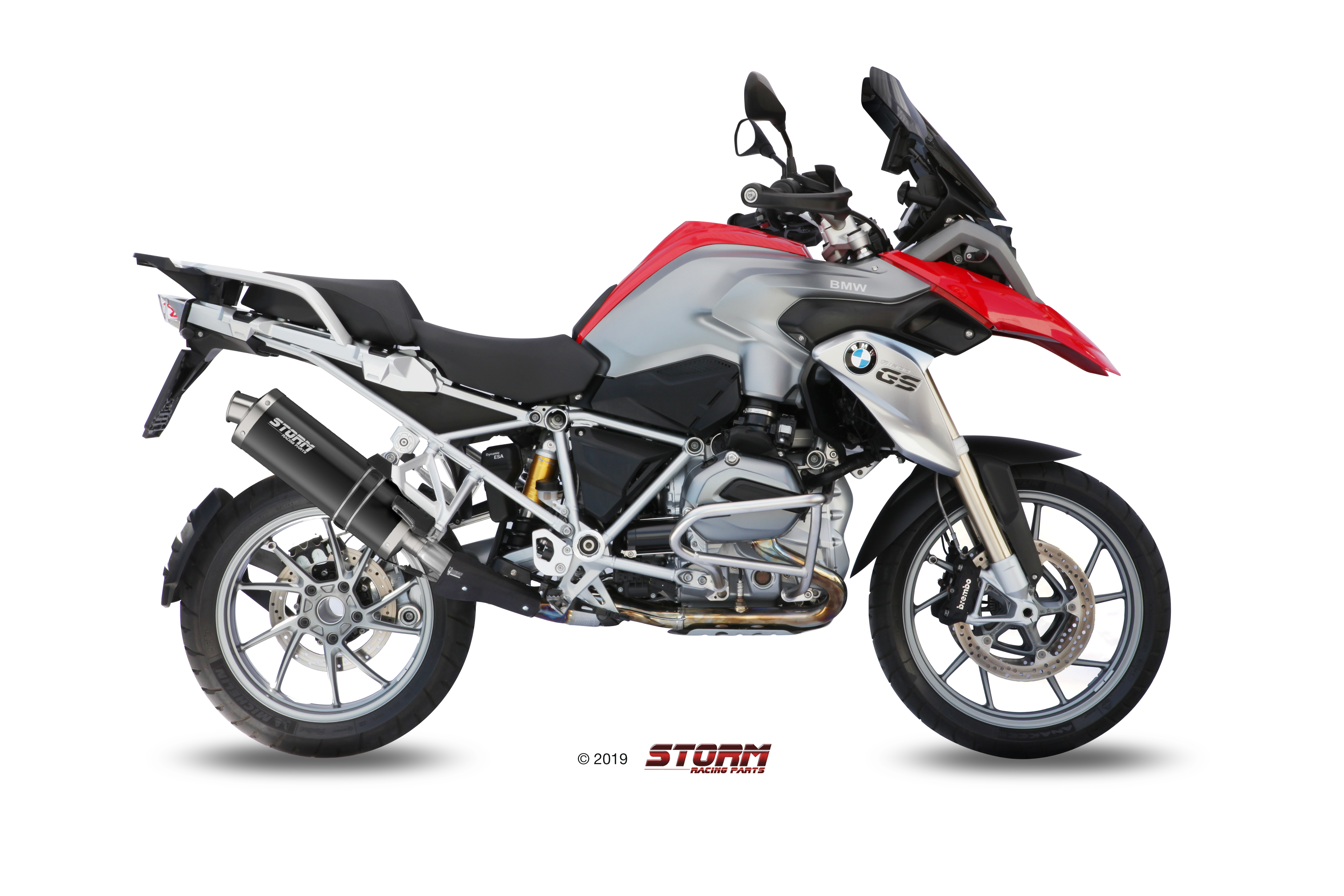 Scarico BMW R 1200 GS / ADVENTURE Storm Oval Inox Nero B.016.LX2B