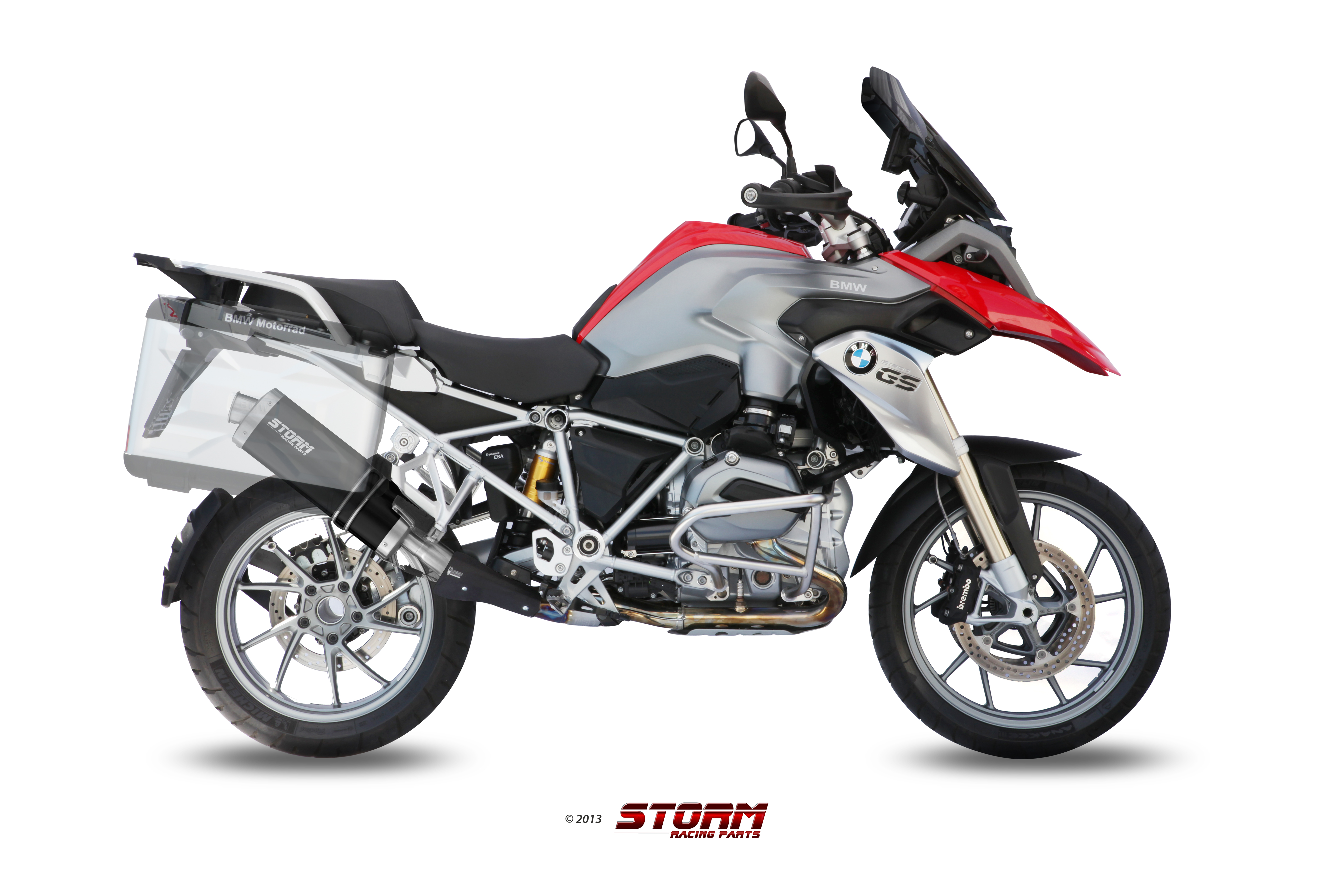 Scarico BMW R 1200 GS / ADVENTURE Storm Oval Inox Nero B.016.LX2B