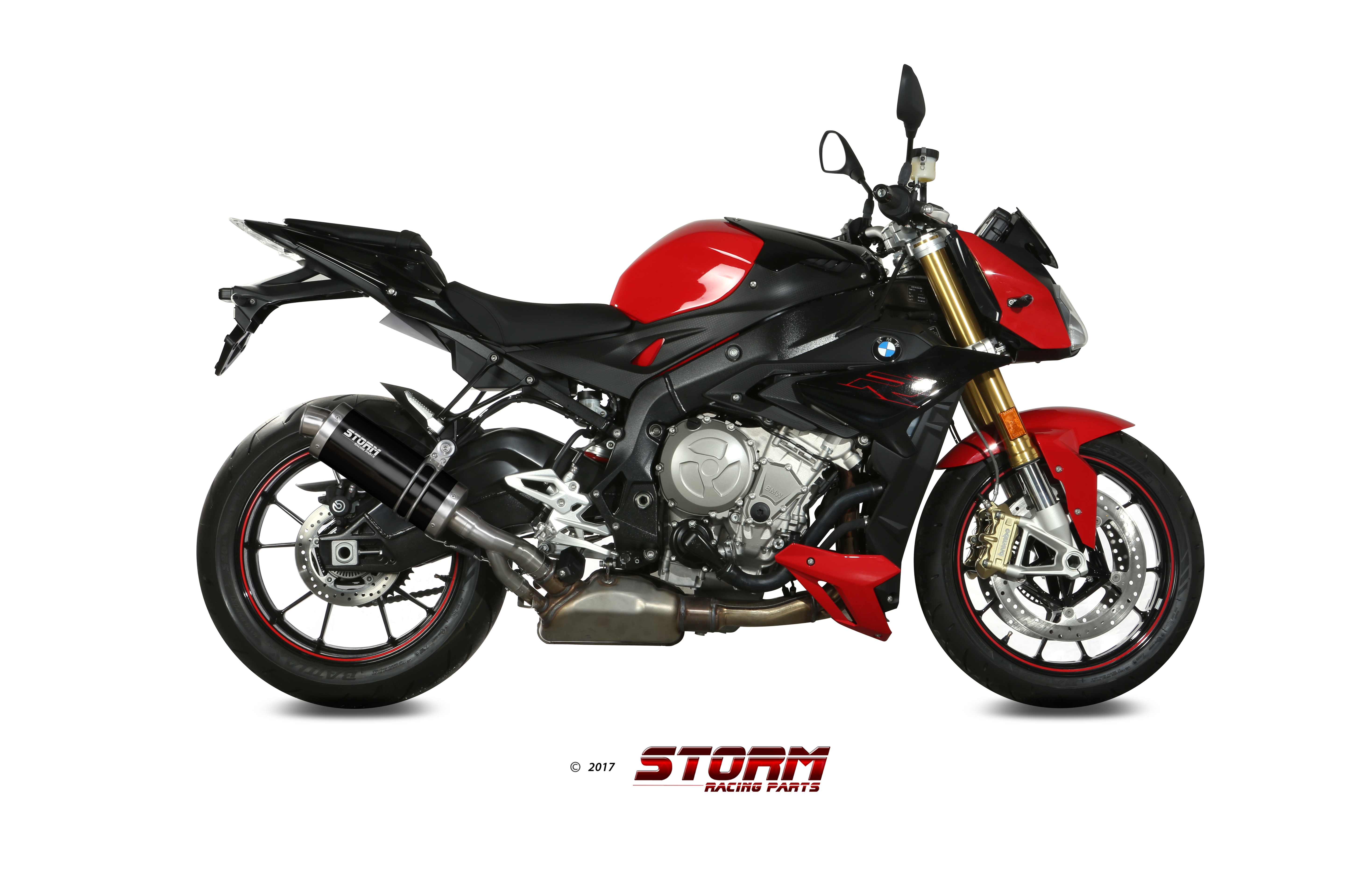 Scarico BMW S 1000 R Storm Oval Inox negro B.030.LX1B