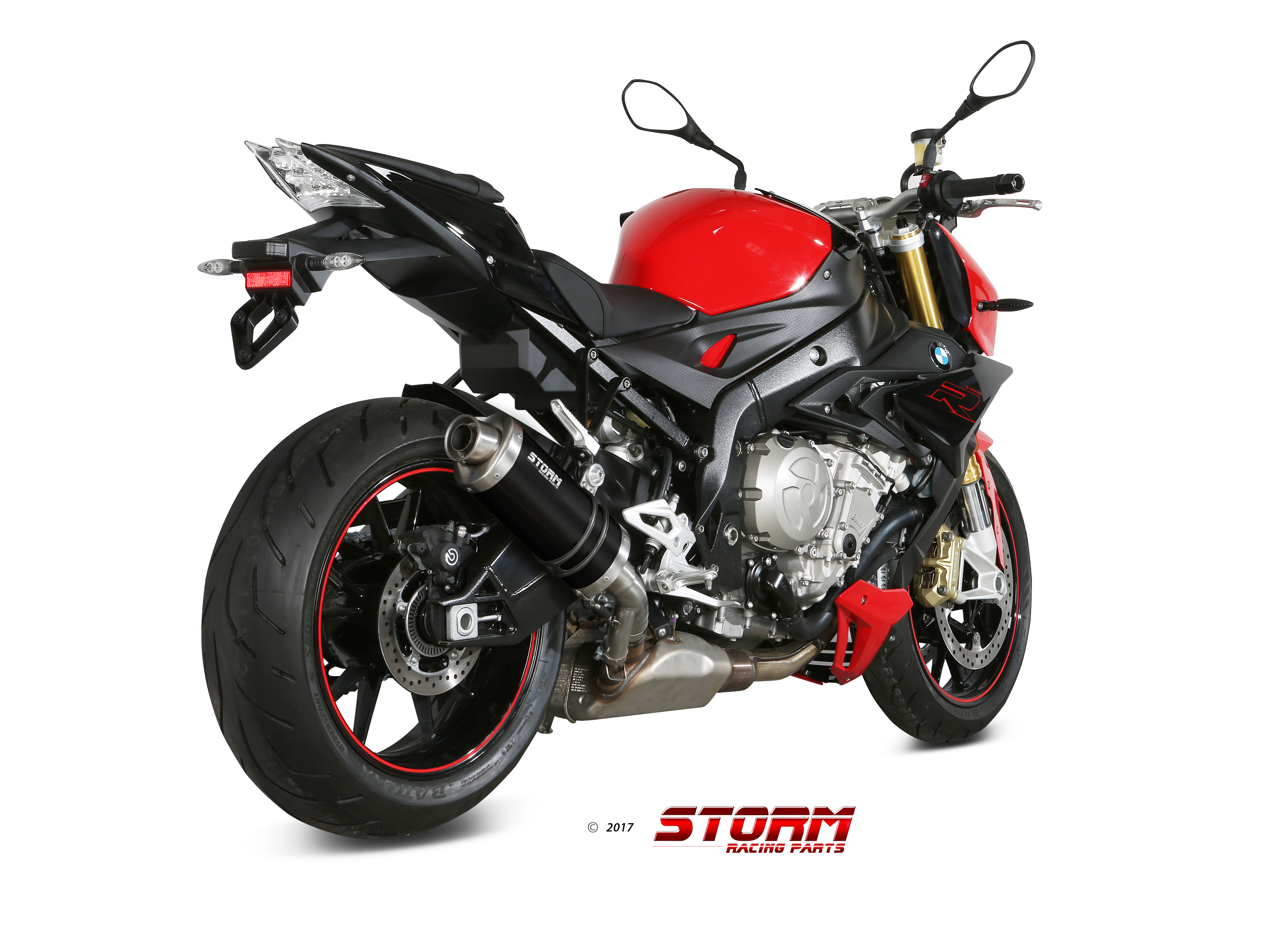 Scarico BMW S 1000 R Storm Oval Inox Nero B.030.LX1B