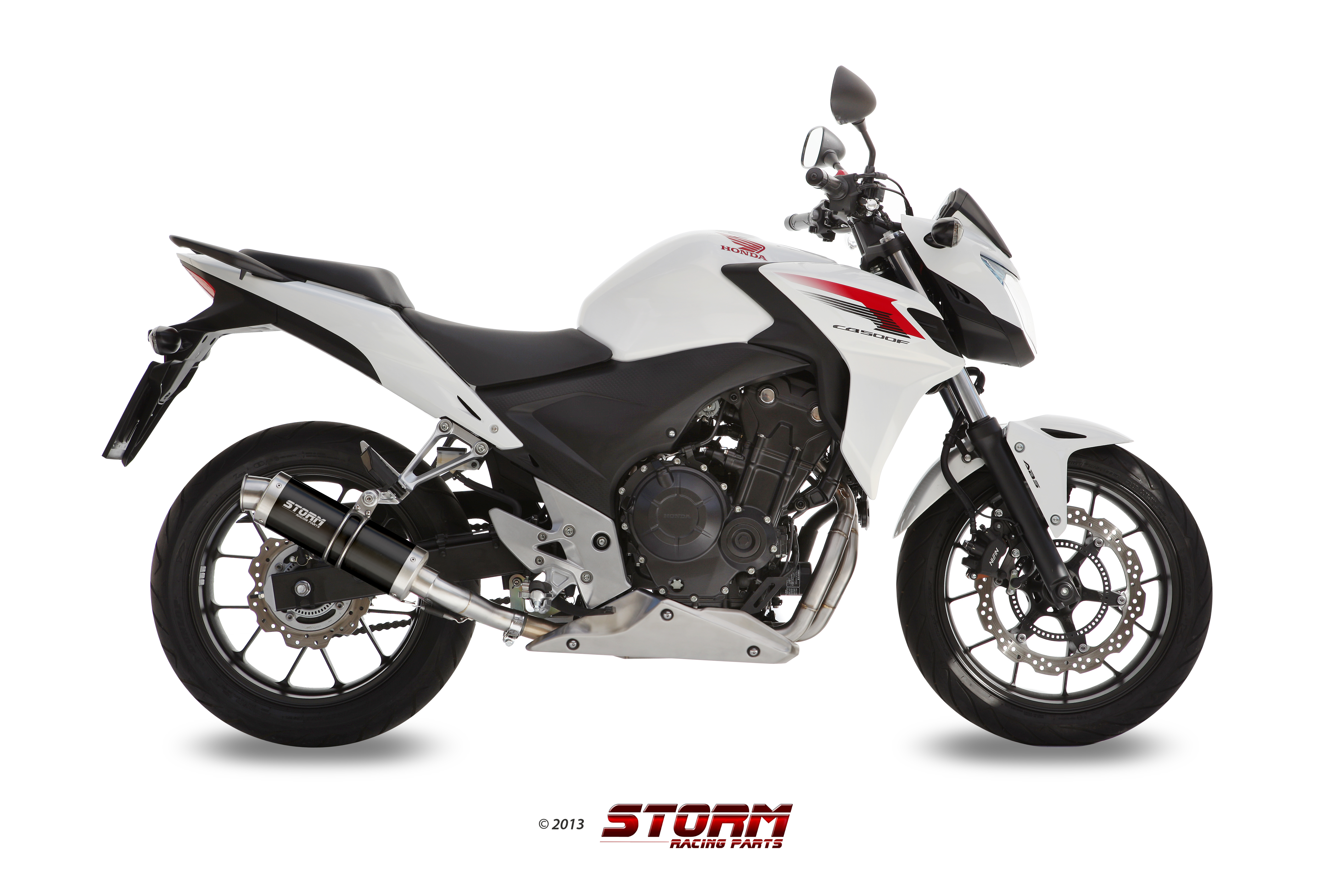 Scarico HONDA CB 500 F / X Storm Gp Inox Nero H.051.LXSB