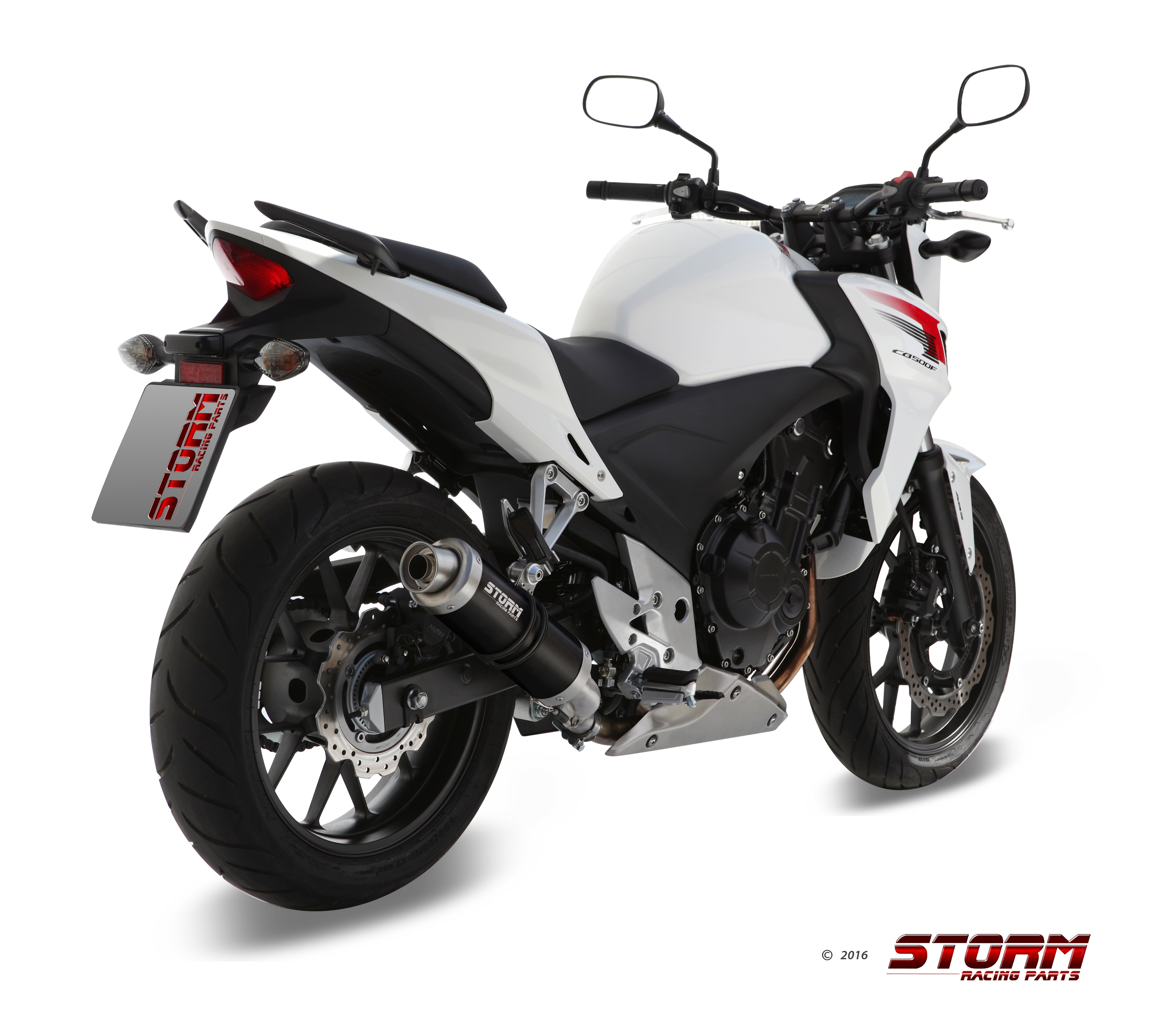 Scarico HONDA CB 500 F / X Storm Gp Inox Nero H.051.LXSB