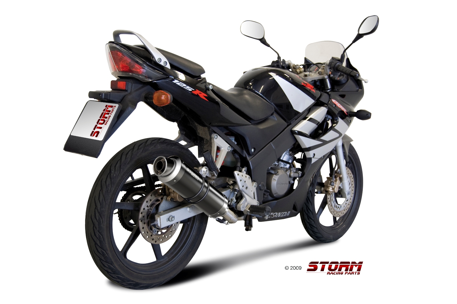 HONDA CBR 125 R Exhaust Storm Gp Black stainless steel H.043.LXSB