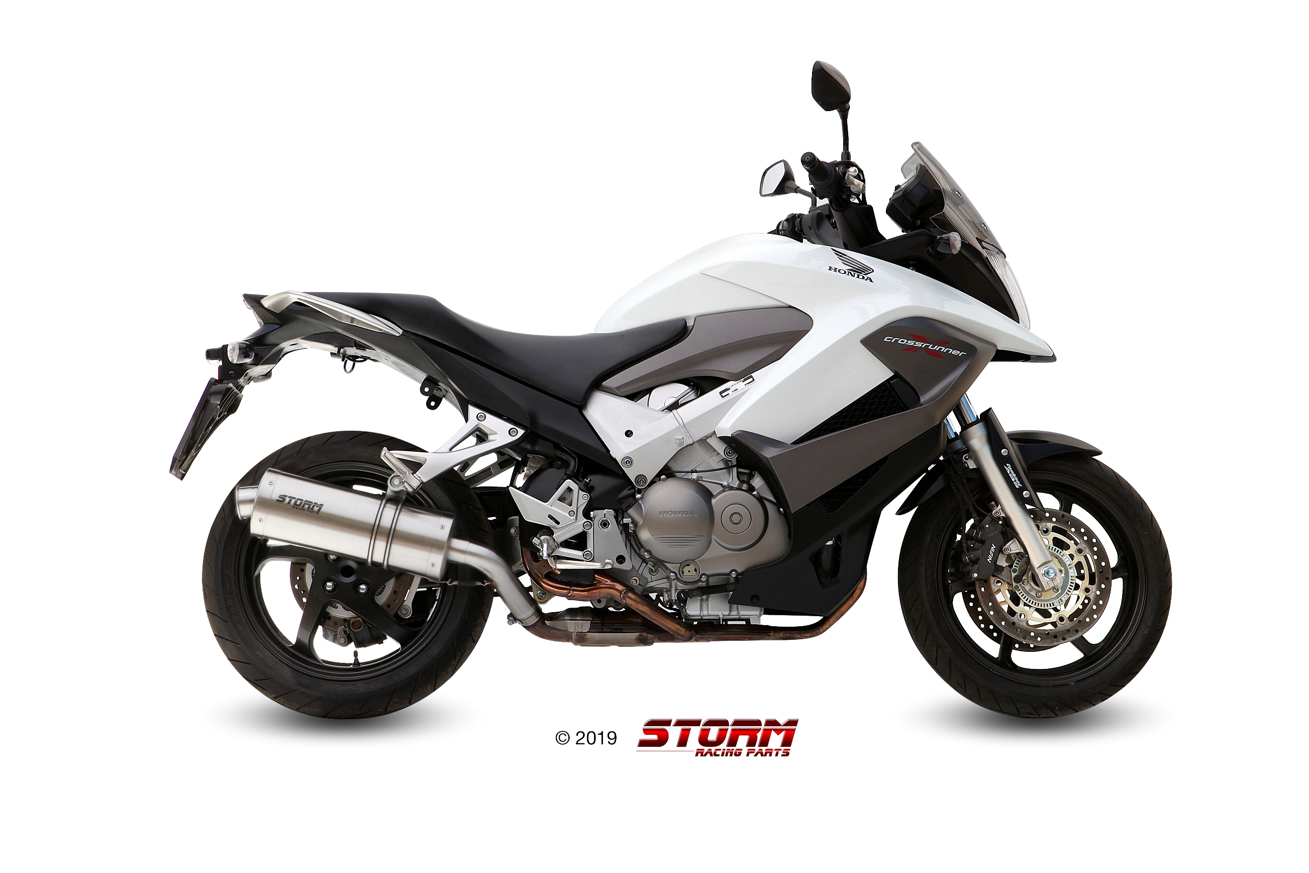 Scarico HONDA CROSSRUNNER Storm Oval Inox H.053.LX2