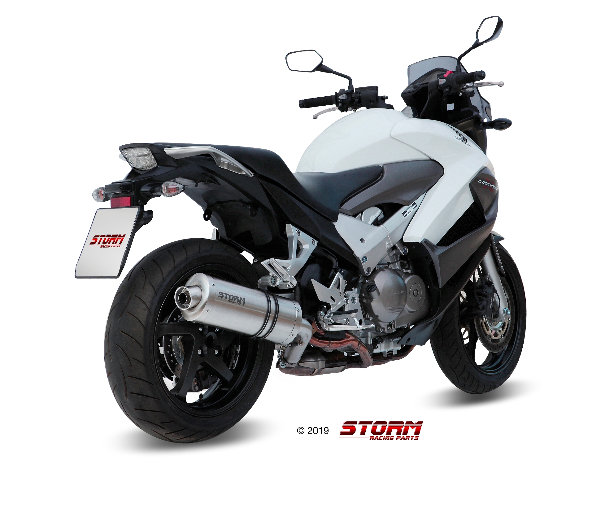 Scarico HONDA CROSSRUNNER Storm Oval Inox H.053.LX2