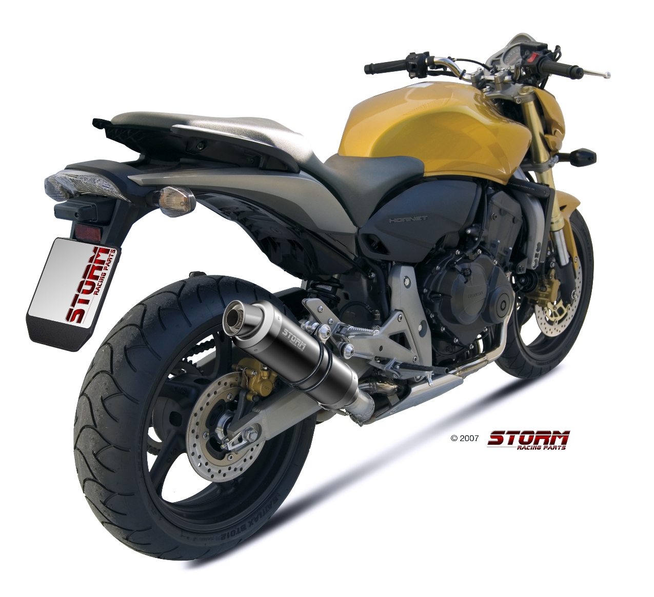 HONDA HORNET 600 Exhaust Storm Gp Black stainless steel H.038.LXSB