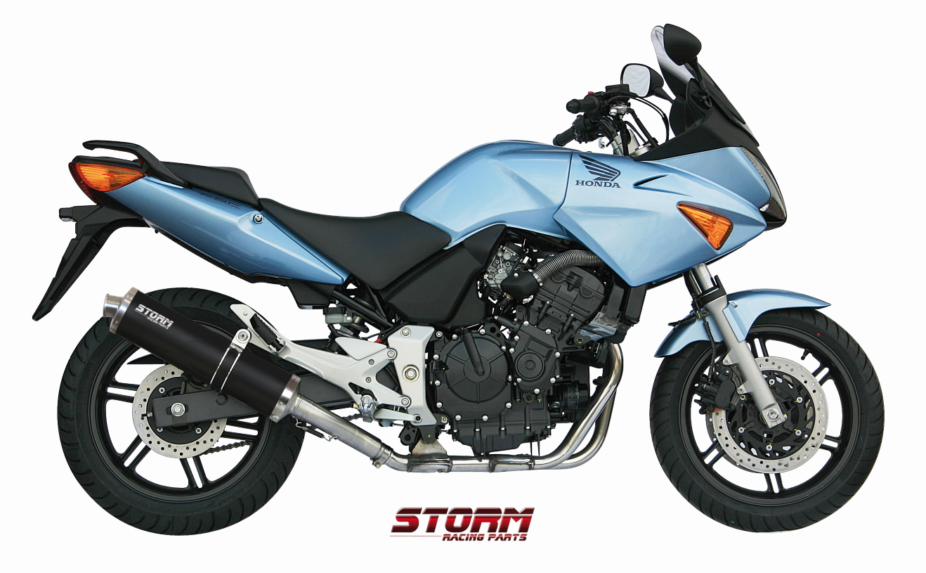 Scarico HONDA CBF 600 Storm Oval Inox Nero H.026.LX1B