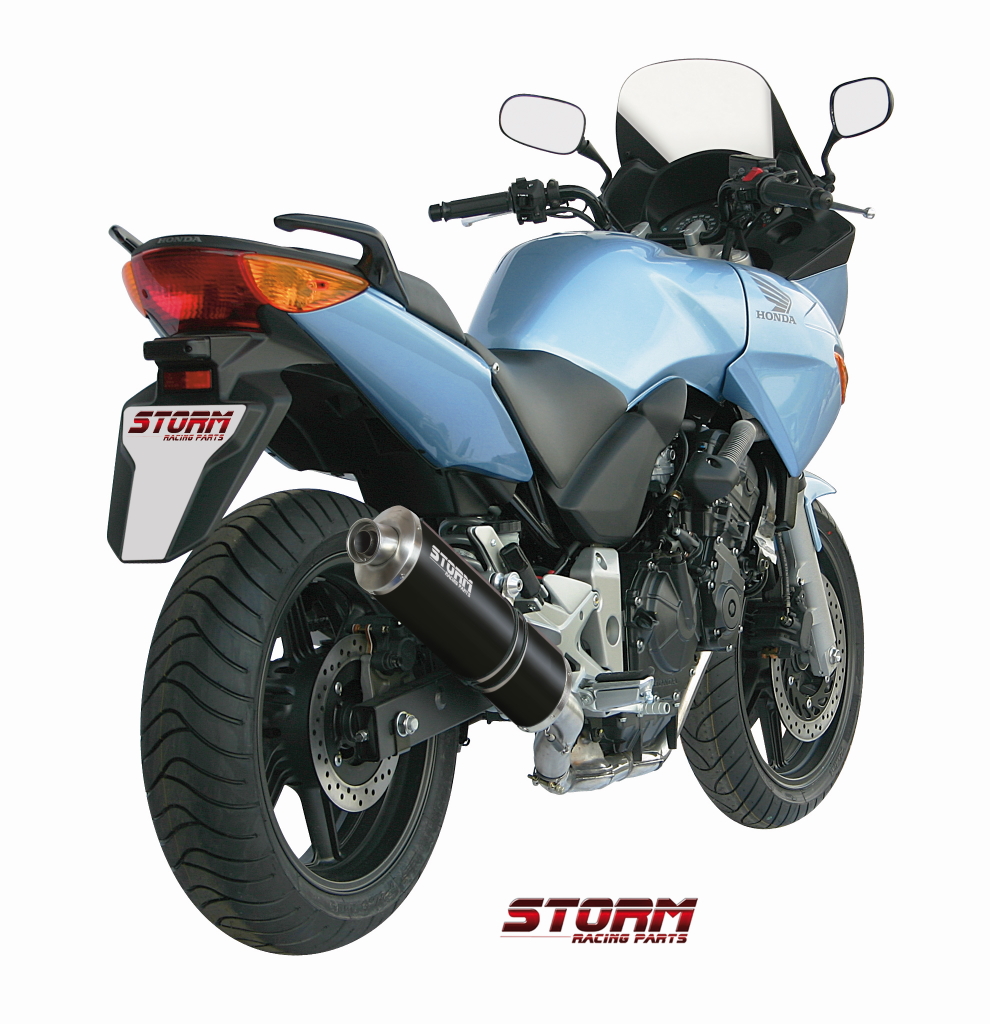 Scarico HONDA CBF 600 Storm Oval Inox Nero H.026.LX1B