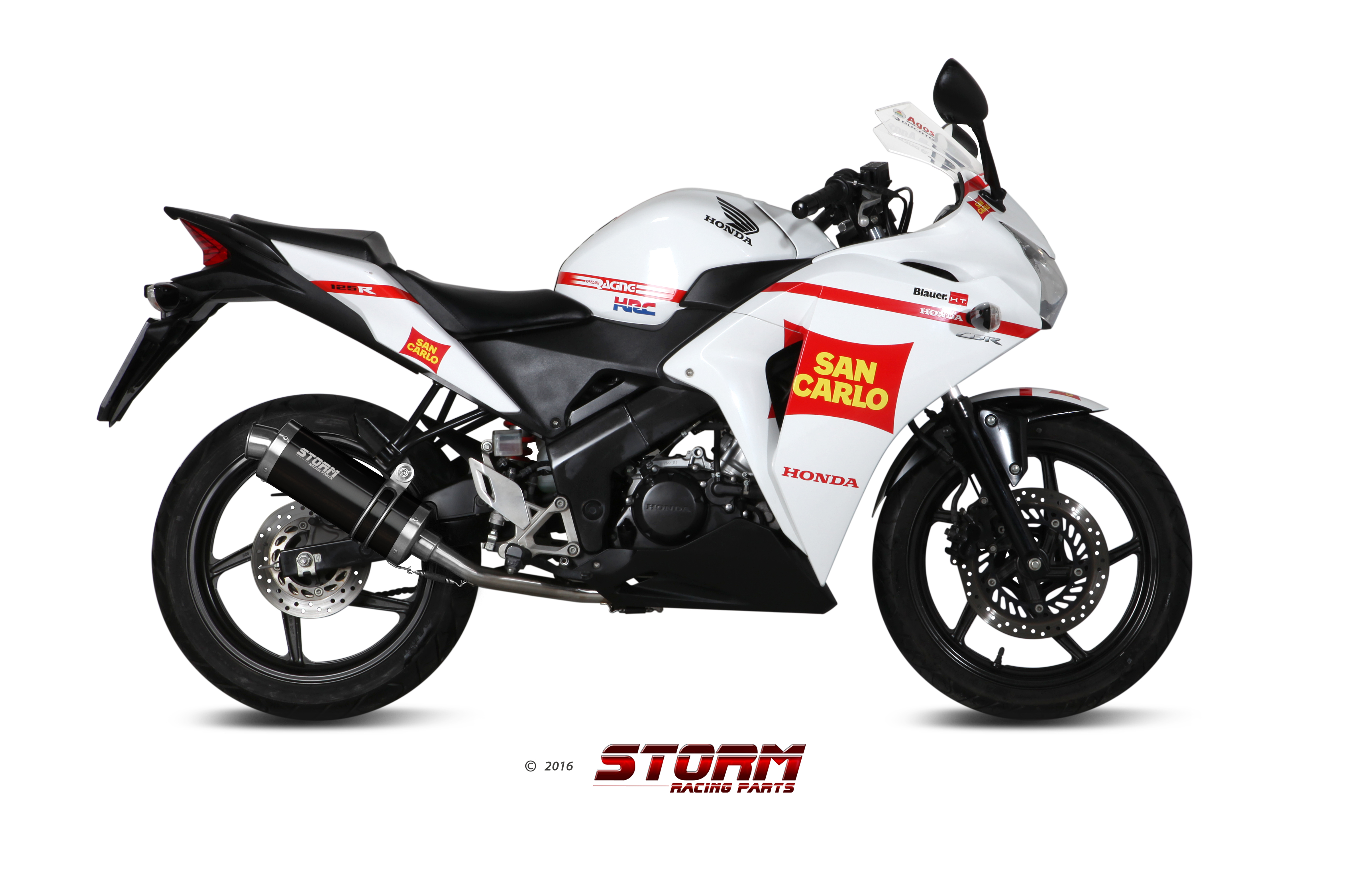 Scarico HONDA CBR 125 R Storm Oval Inox Nero H.060.LX1B