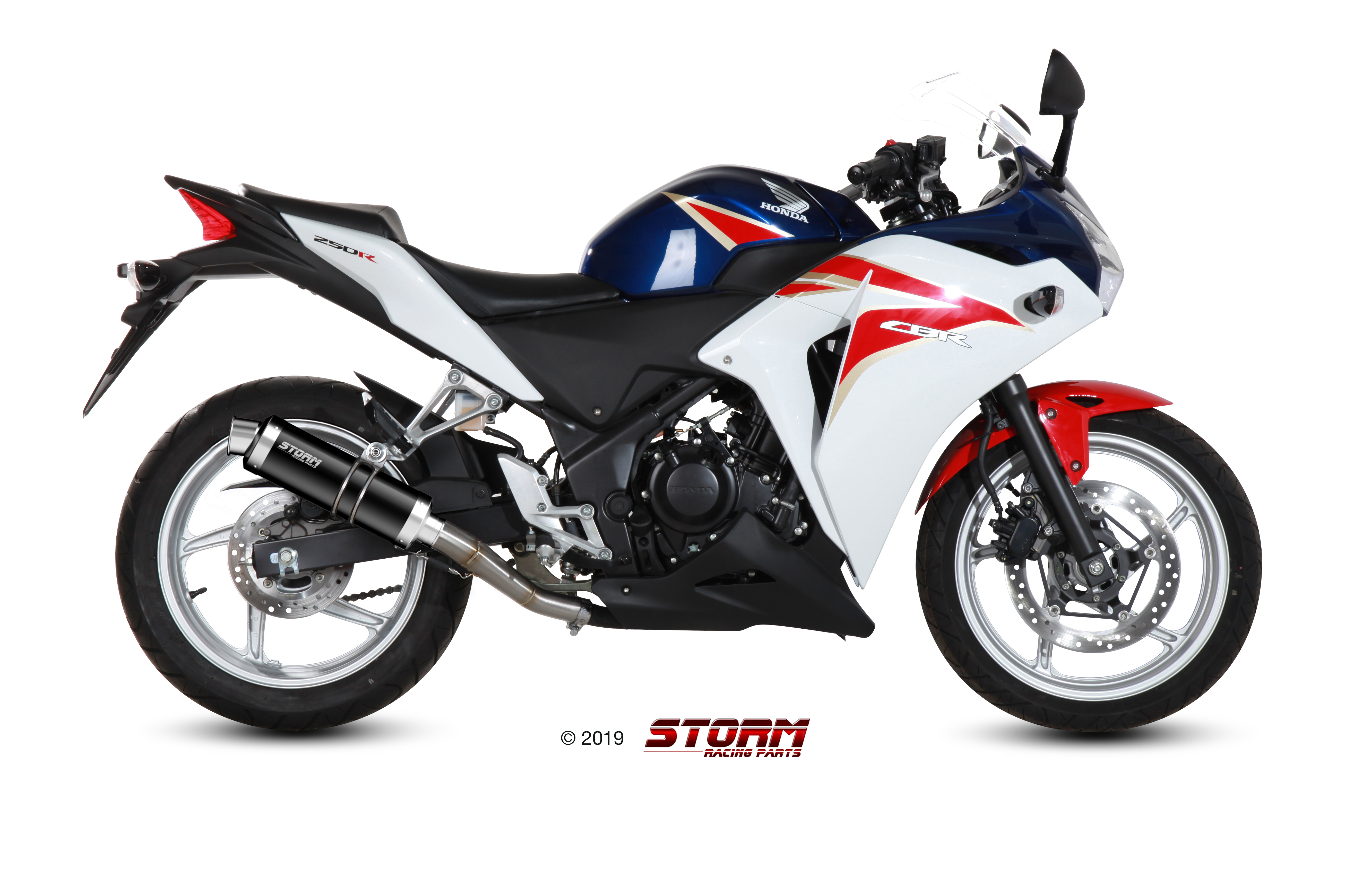 HONDA CBR 250 R Exhaust Storm Gp Black stainless steel H.047.LXSB