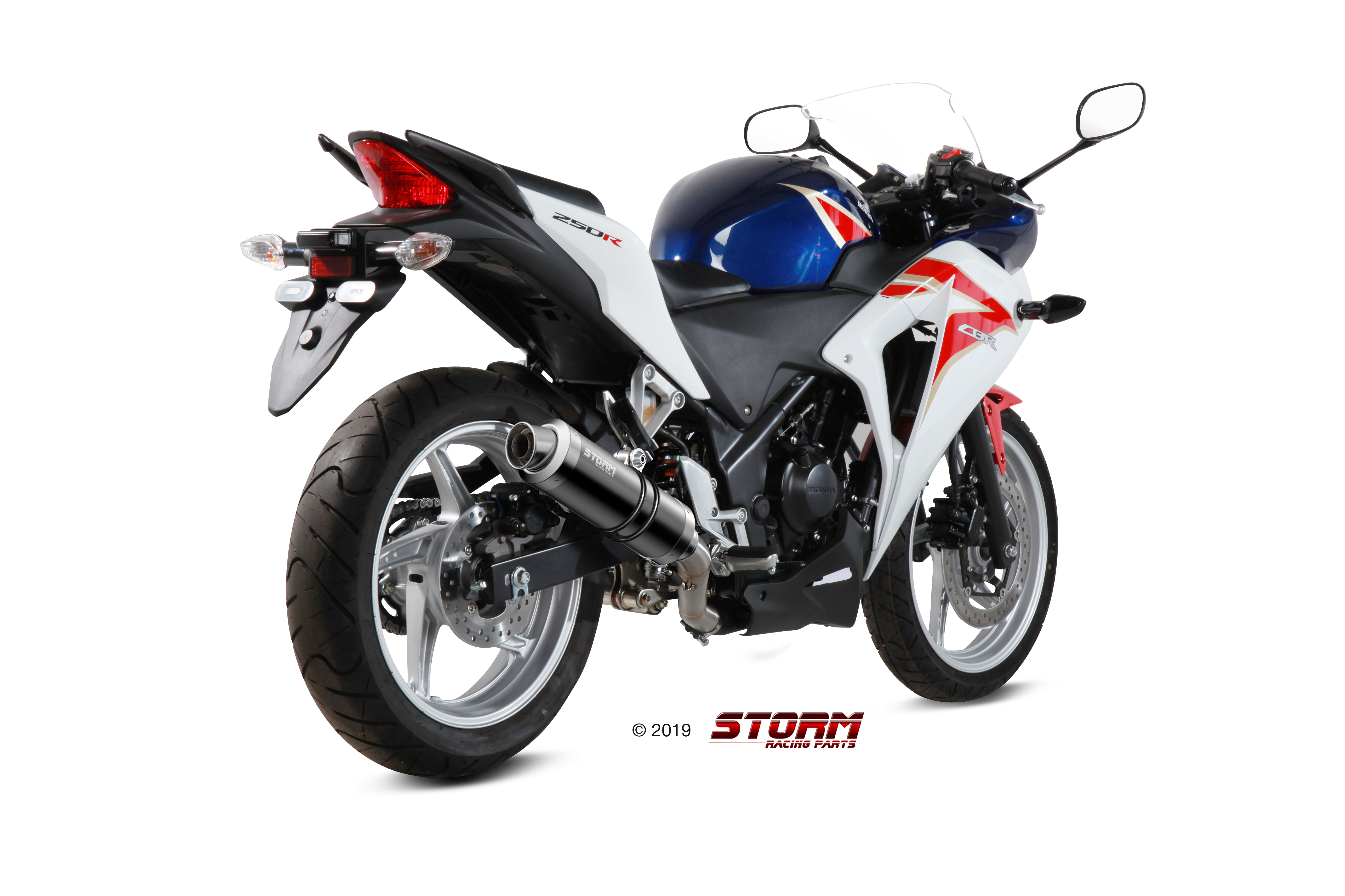 Scarico HONDA CBR 250 R Storm Gp Inox Nero H.047.LXSB