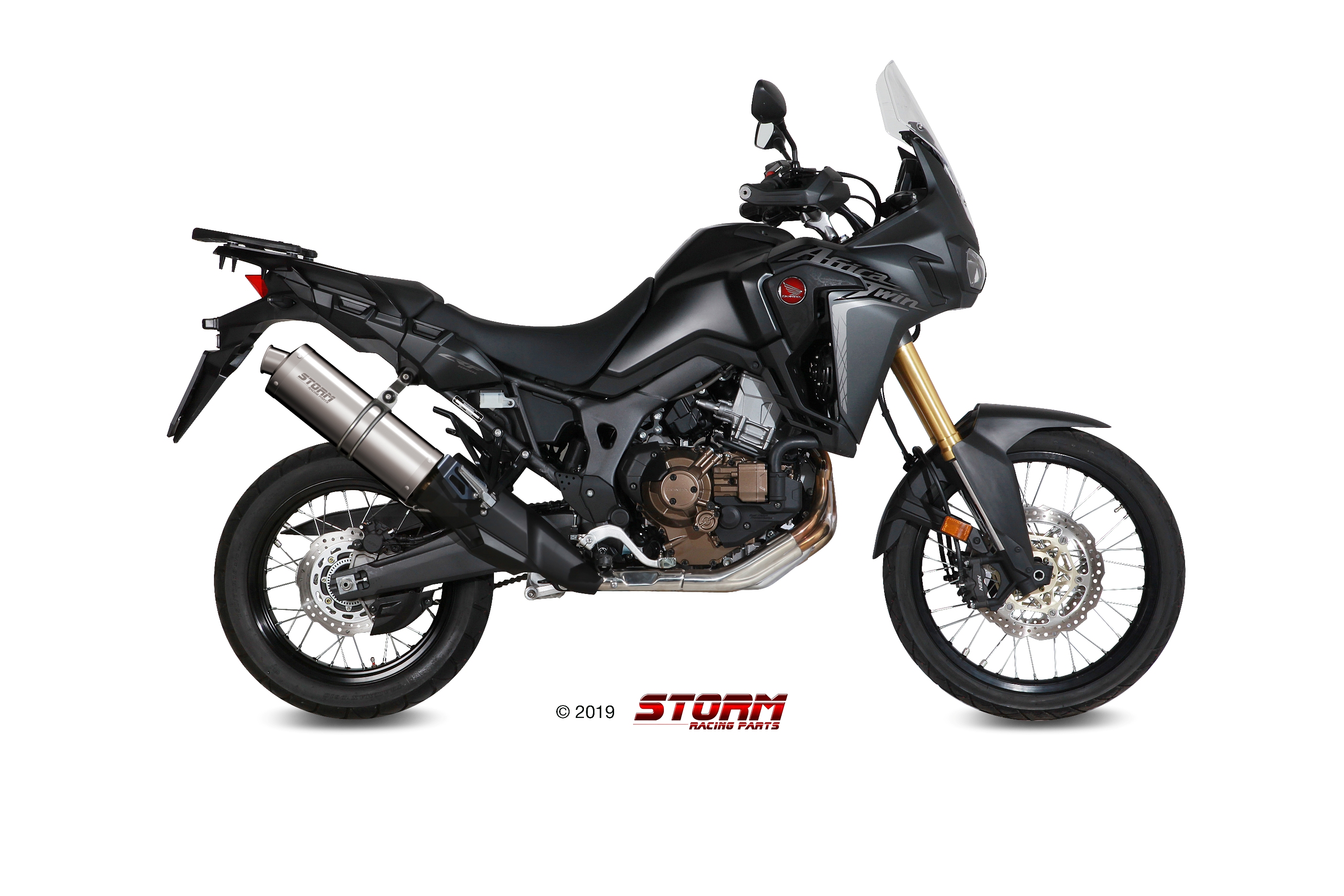 Scarico HONDA CRF 1000 L AFRICA TWIN Storm Oval Inox H.059.LX2