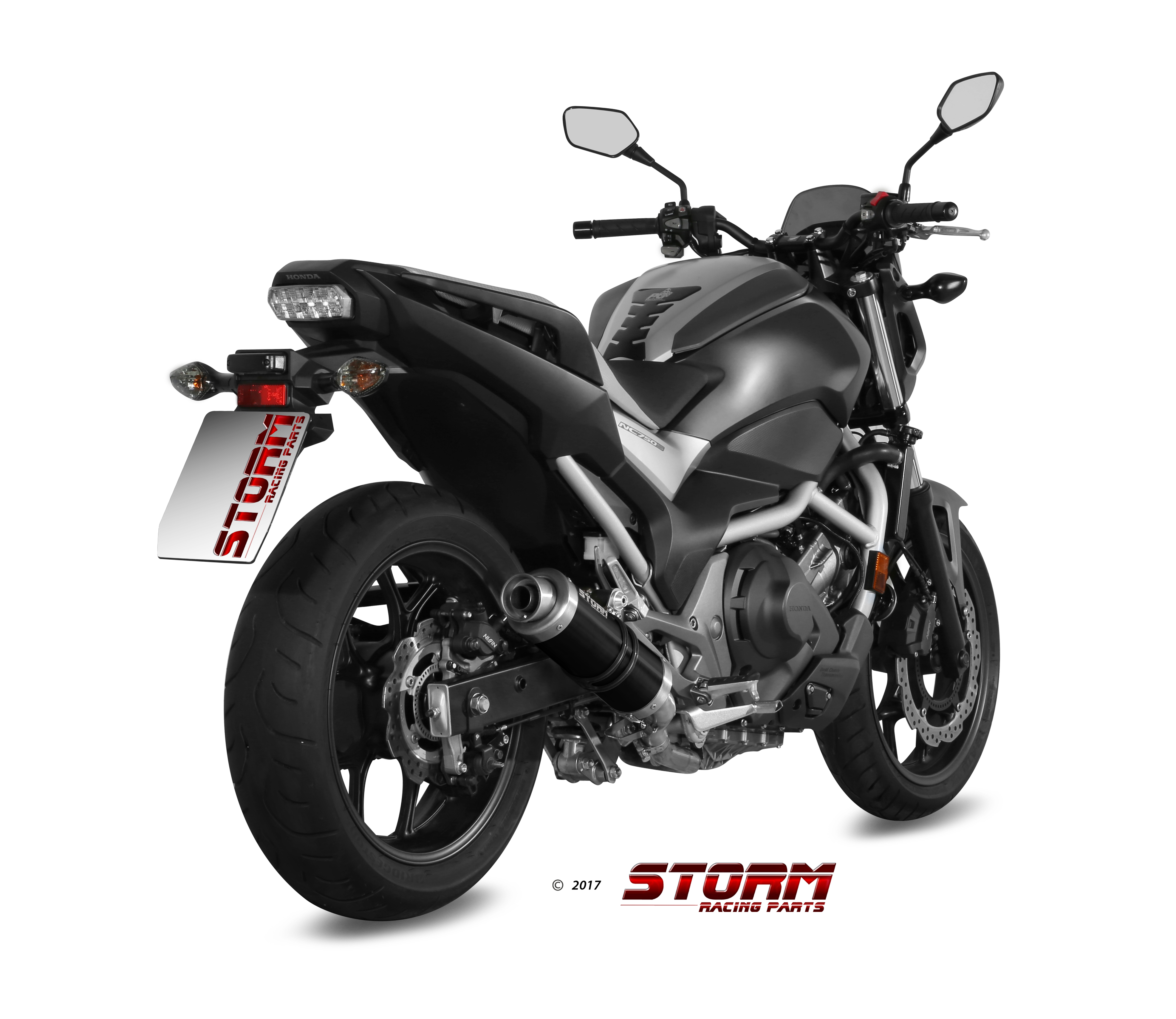 Scarico HONDA NC 750 S / X Storm Gp Inox Nero H.065.LXSB