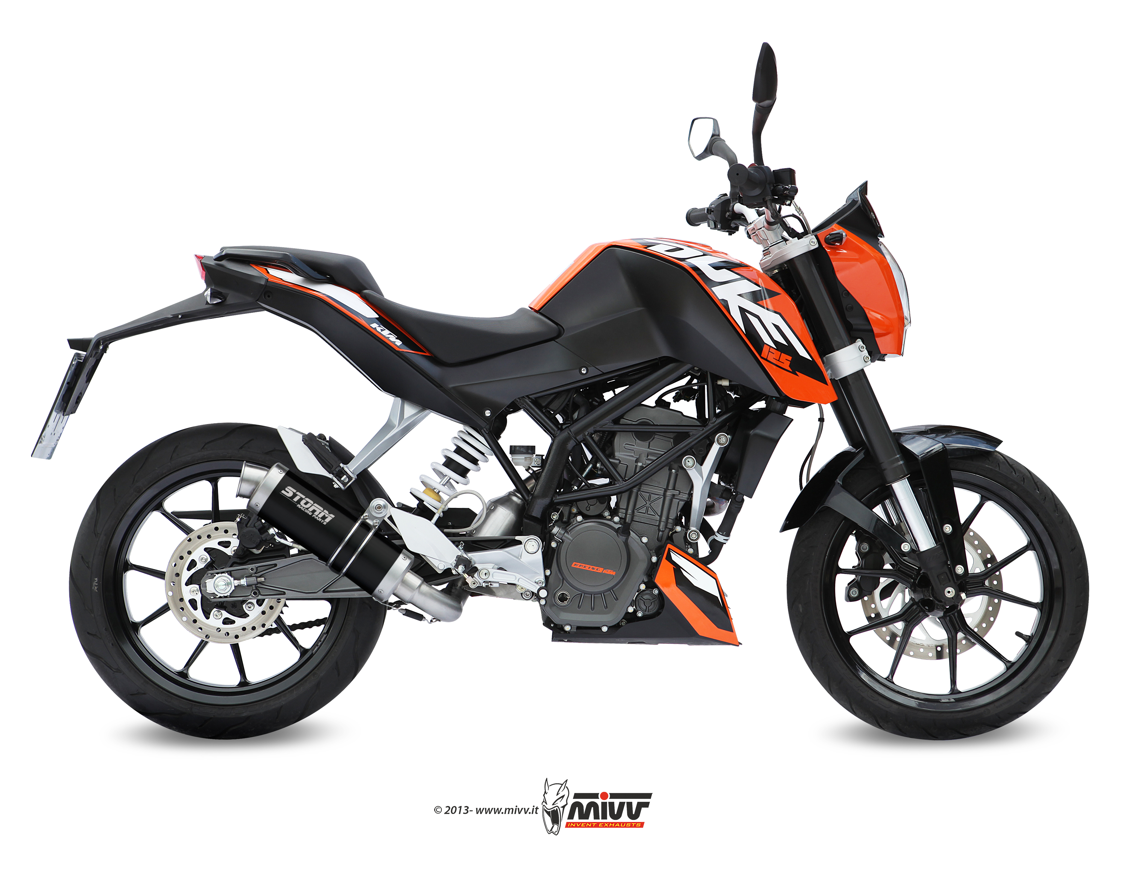 Scarico KTM 125 DUKE Storm Gp Inox Nero KT.009.LXSB