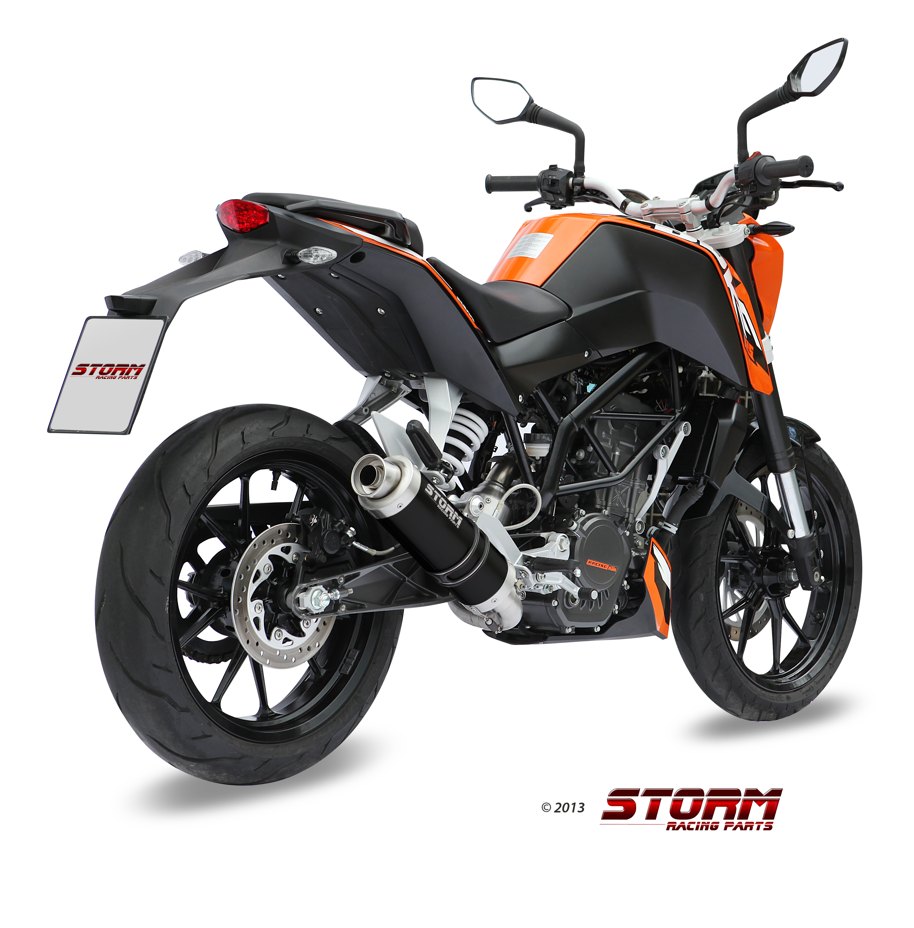 Scarico KTM 125 DUKE Storm Gp Inox Nero KT.009.LXSB