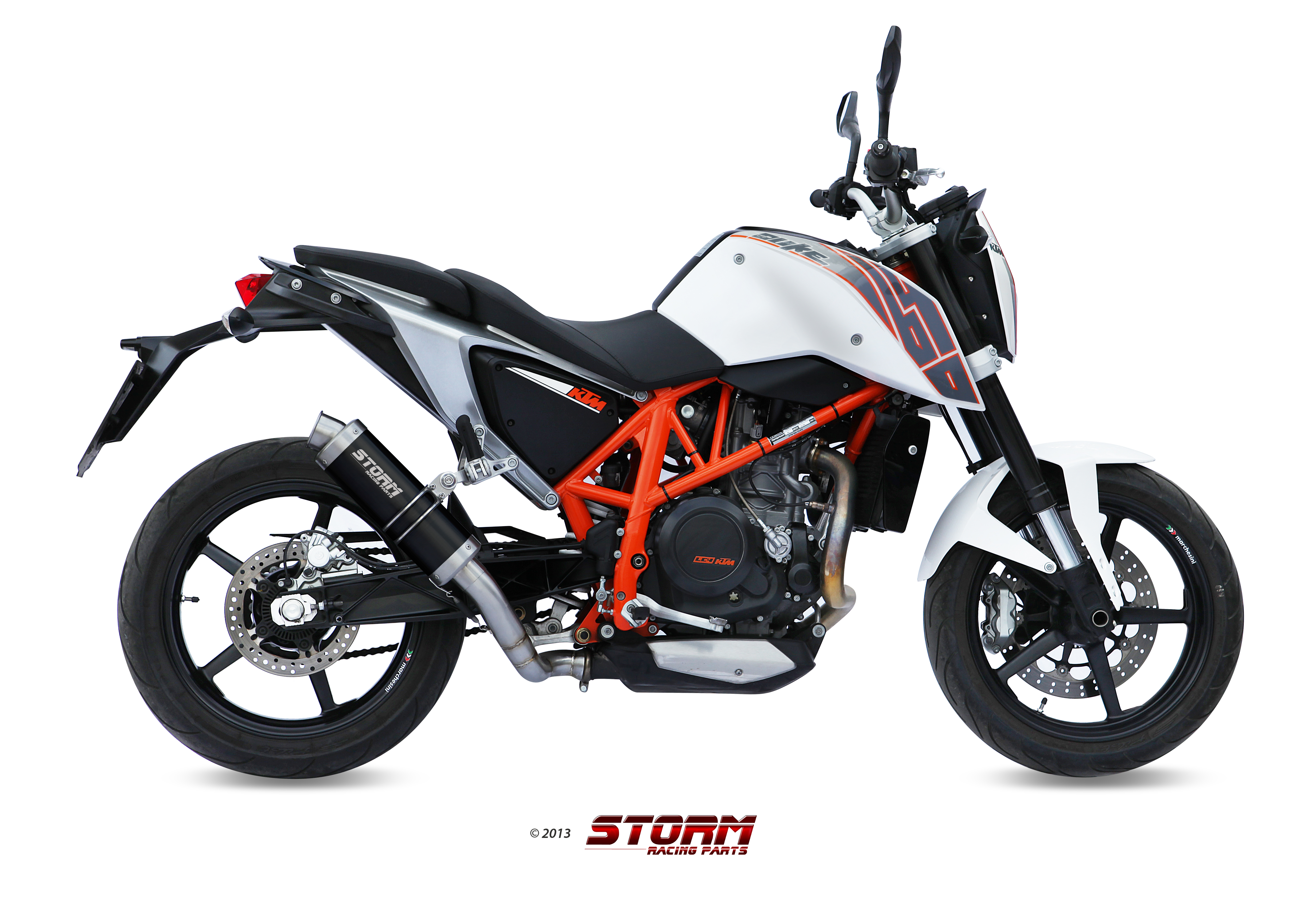 Scarico KTM 690 DUKE Storm Gp Inox Nero KT.010.LXSB