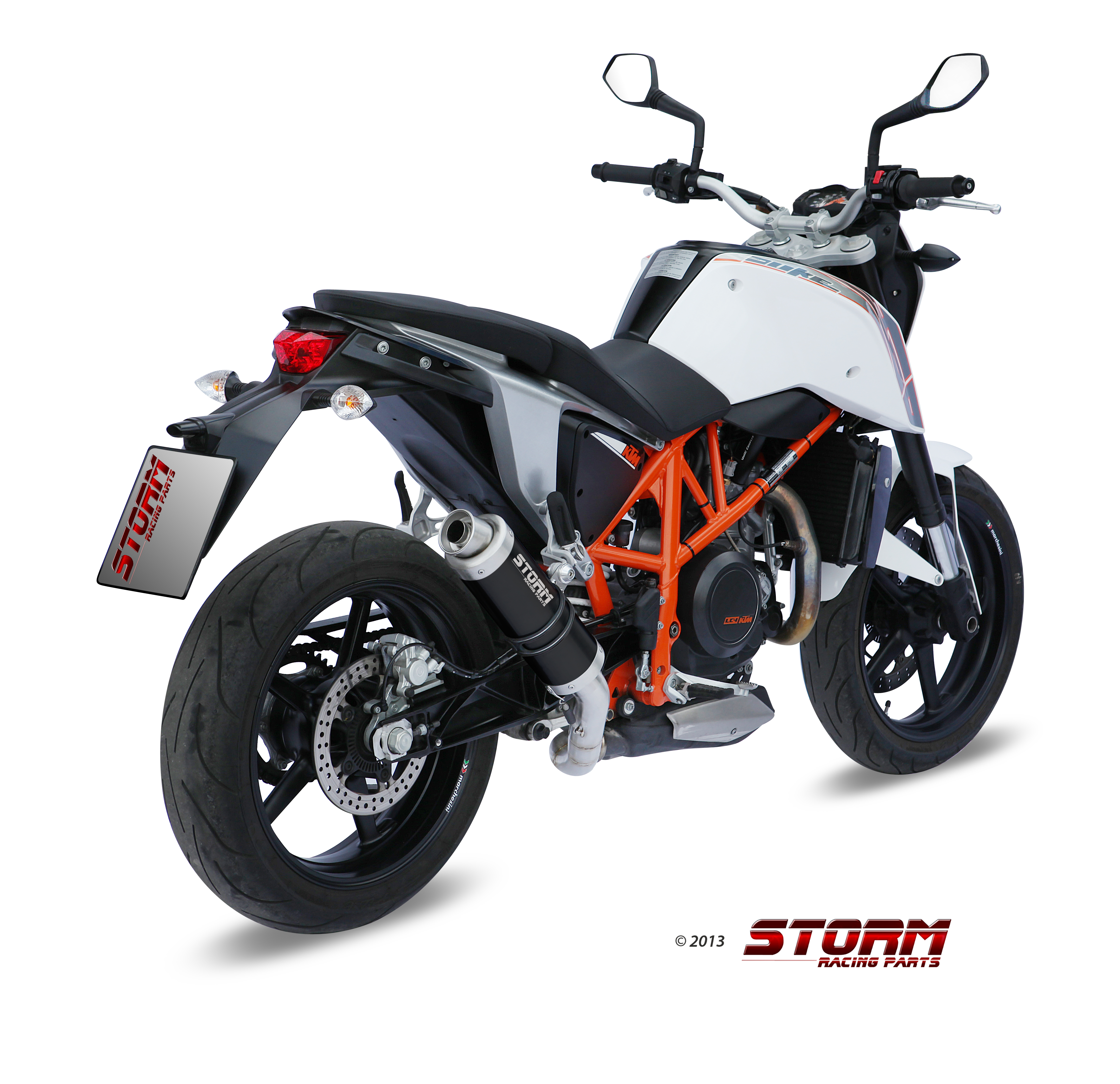 Scarico KTM 690 DUKE Storm Gp Inox Nero KT.010.LXSB