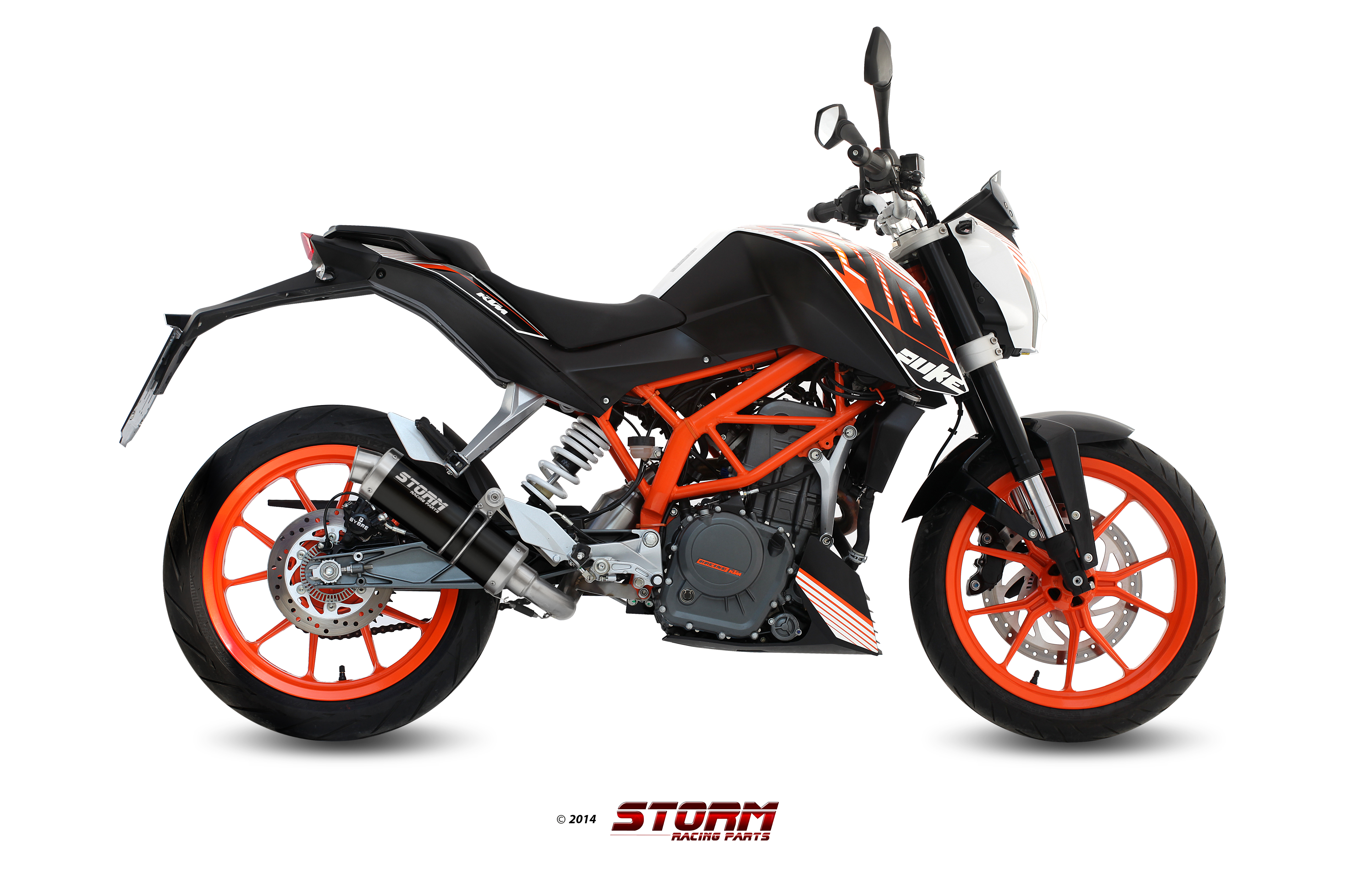 KTM 390 DUKE Exhaust Storm Gp Black stainless steel KT.012.LXSB