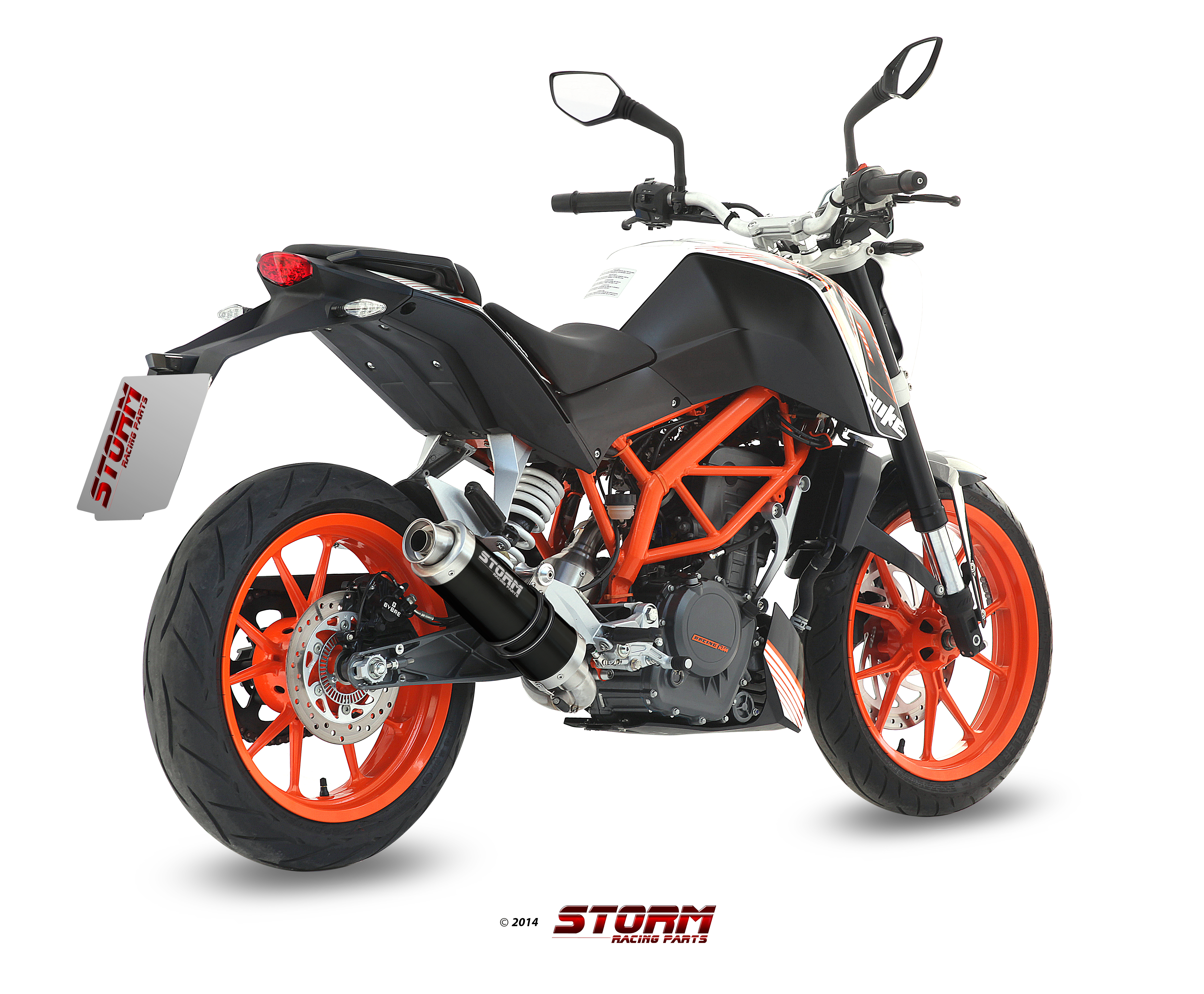 KTM 390 DUKE Exhaust Storm Gp Black stainless steel KT.012.LXSB