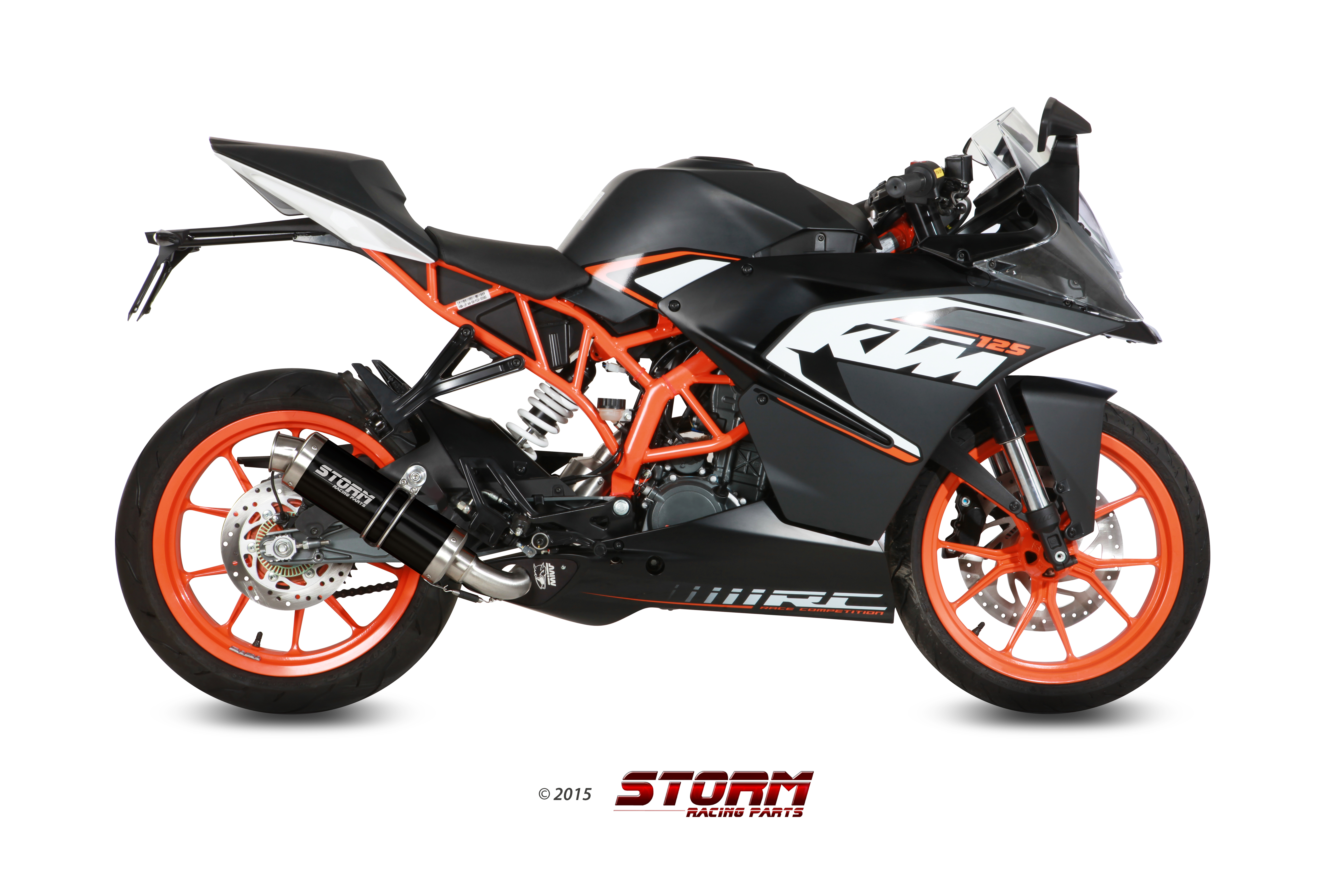 Scarico KTM RC 125 Storm Gp Inox Nero KT.016.LXSB