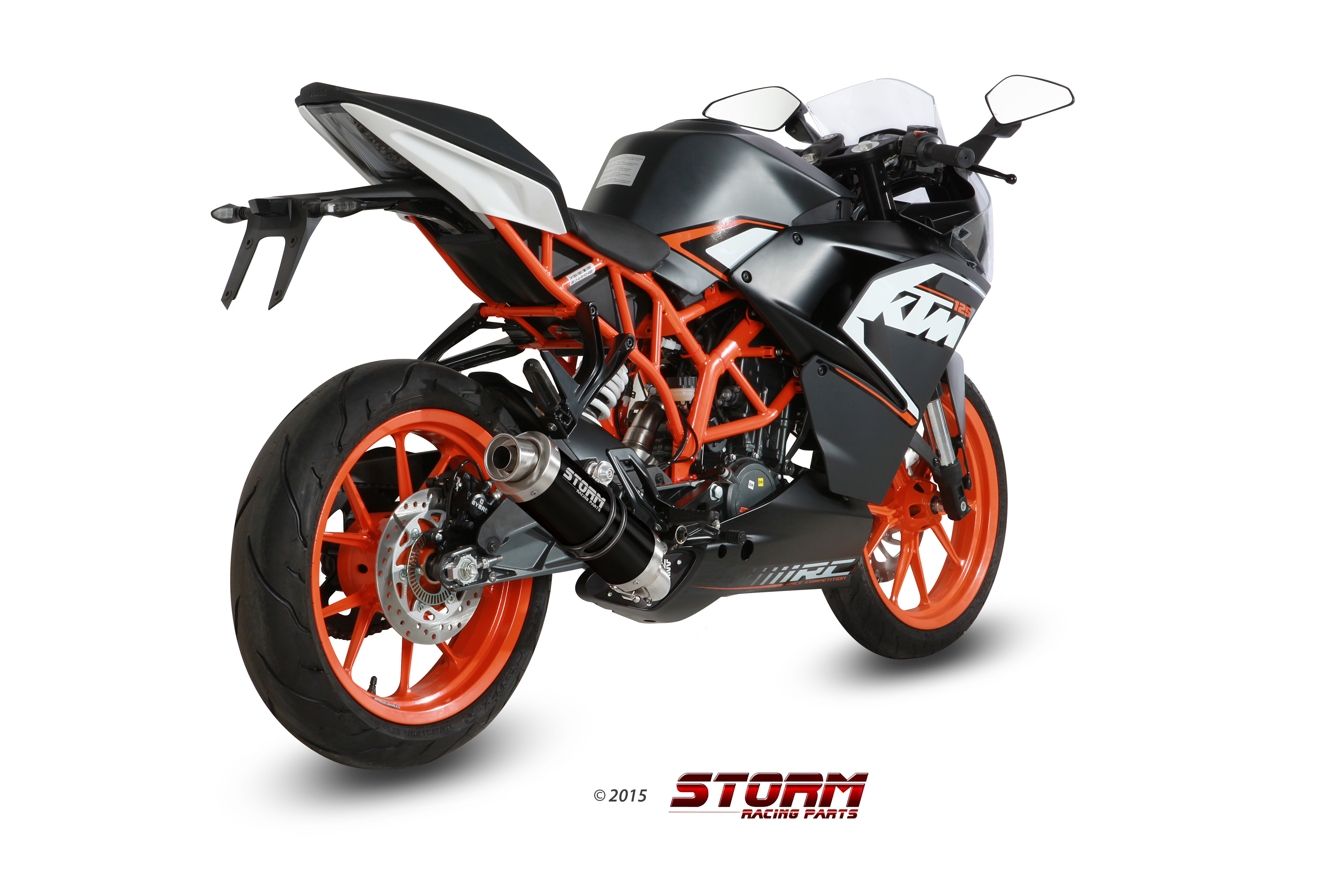 Scarico KTM RC 125 Storm Gp Inox Nero KT.016.LXSB