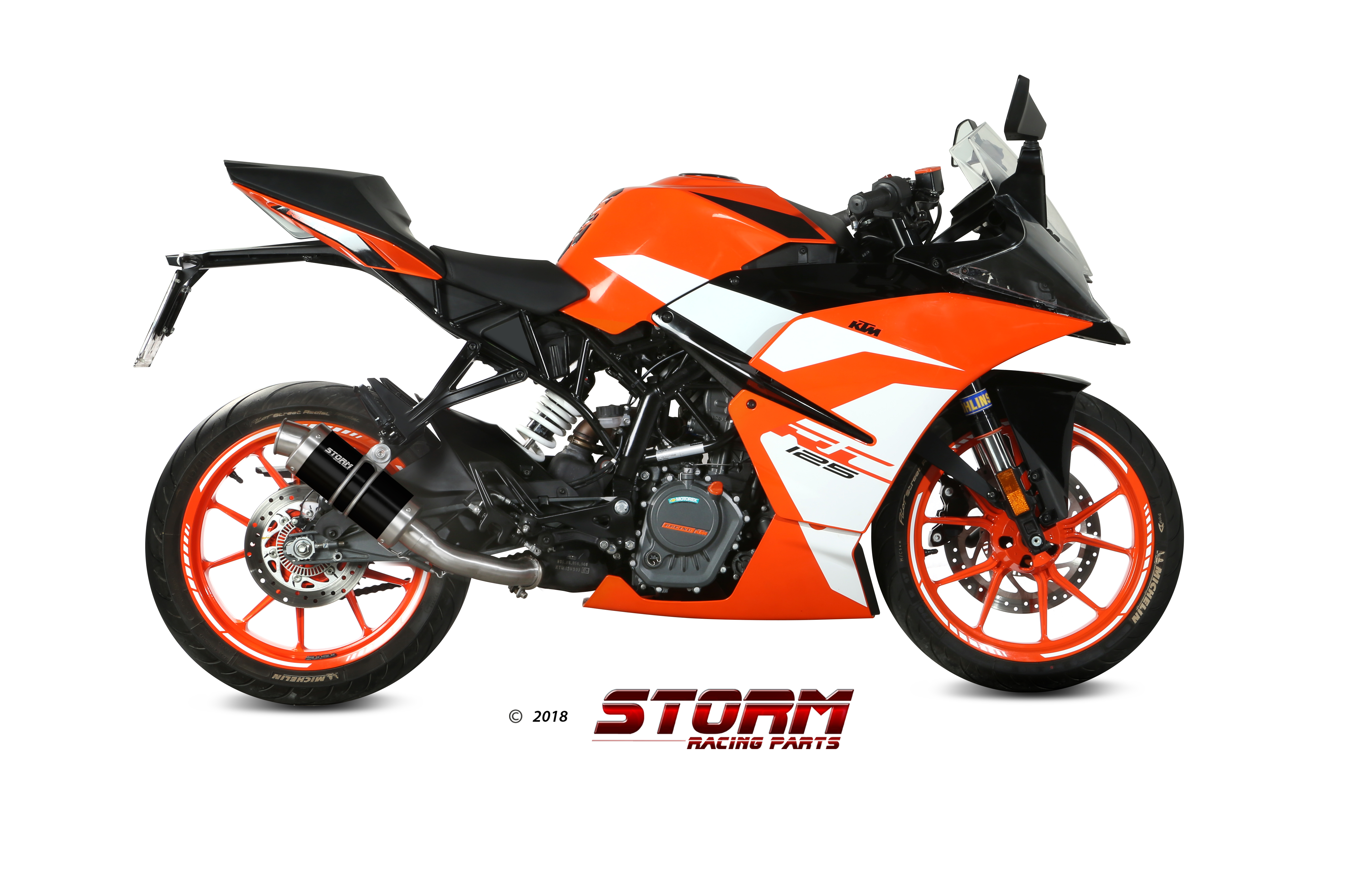 Scarico KTM RC 125 Storm Gp Inox Nero KT.019.LXSB