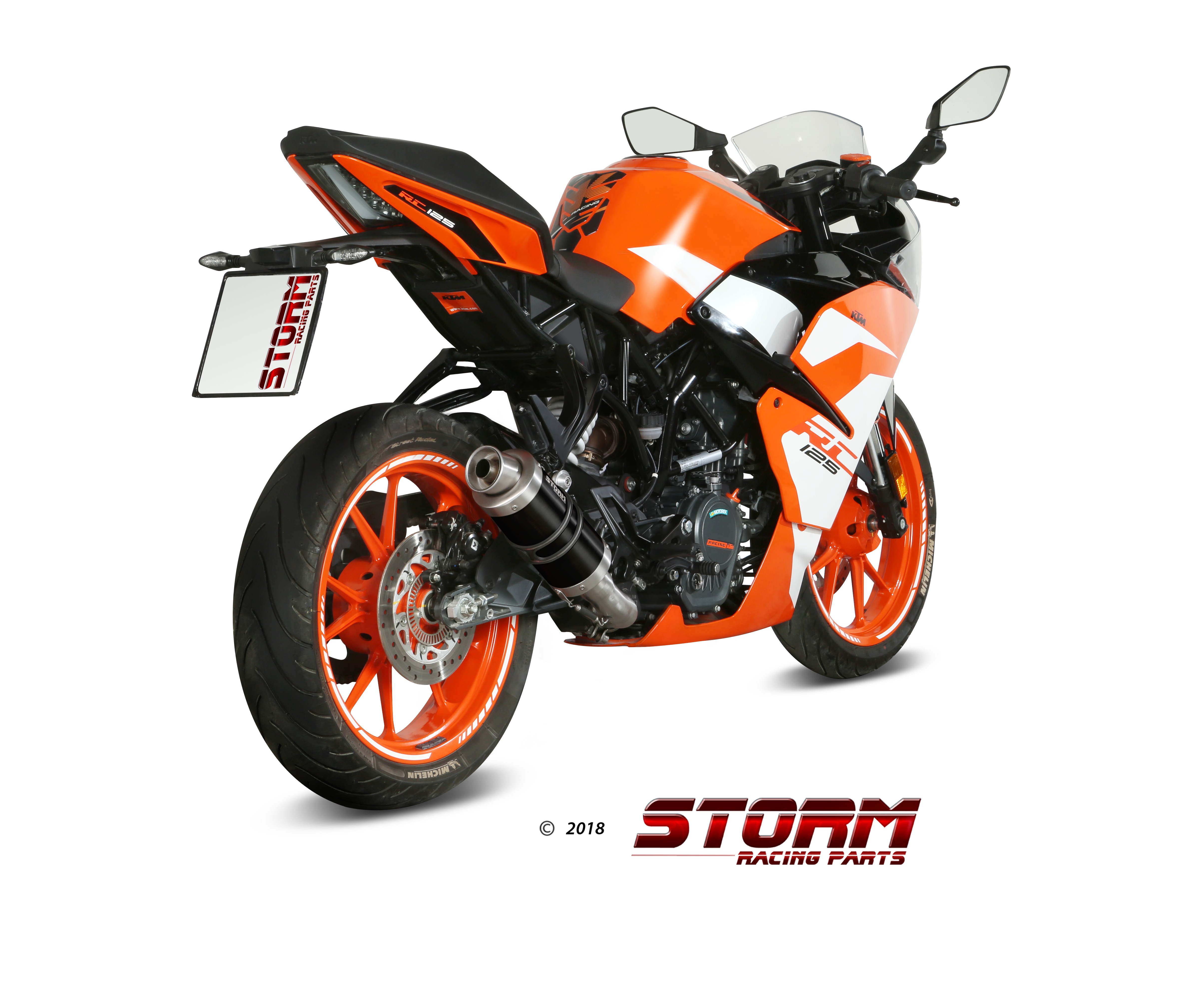 Scarico KTM RC 125 Storm Gp Inox Nero KT.019.LXSB